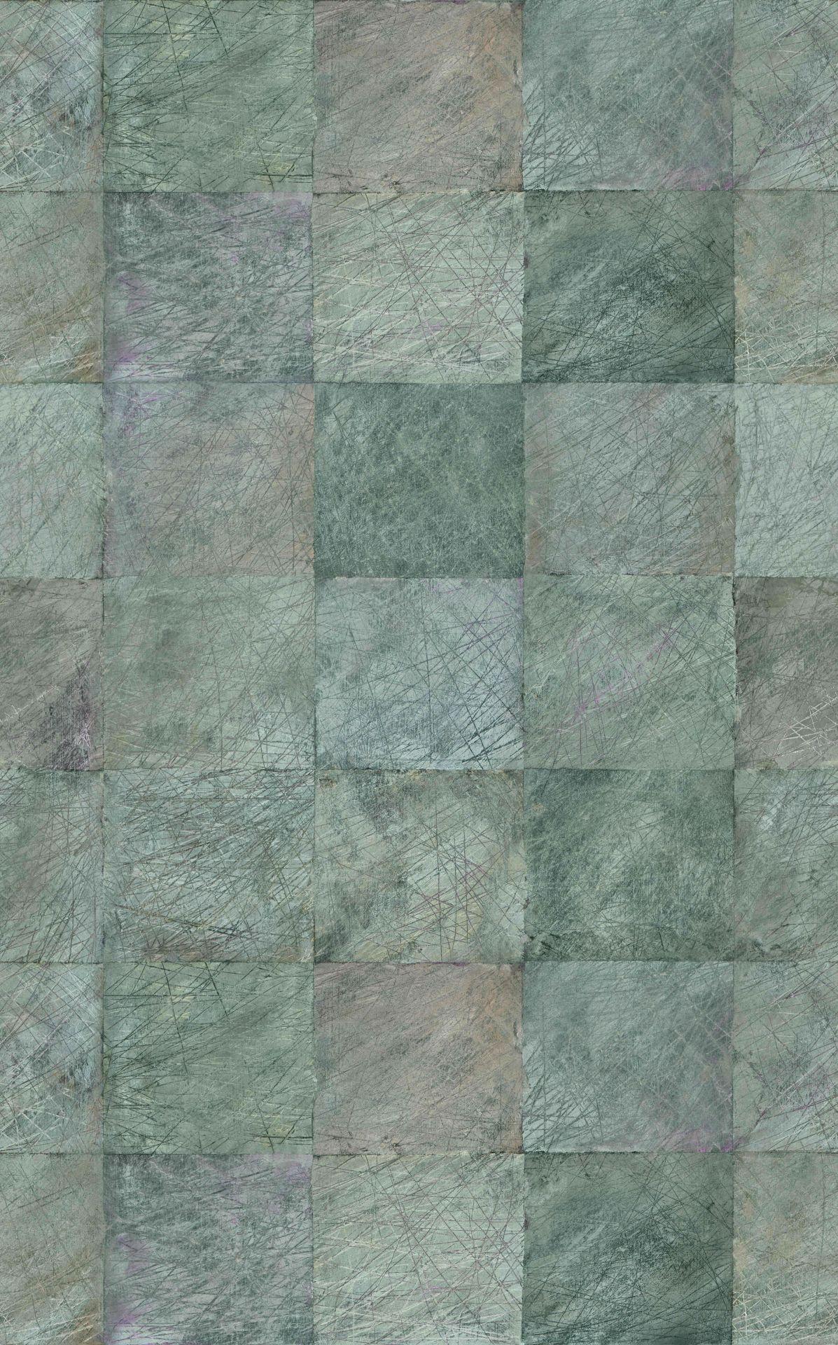 Fototapet motiv patchwork struktureret steneffekt tapet grå beige 3,4 x 2,12 m
