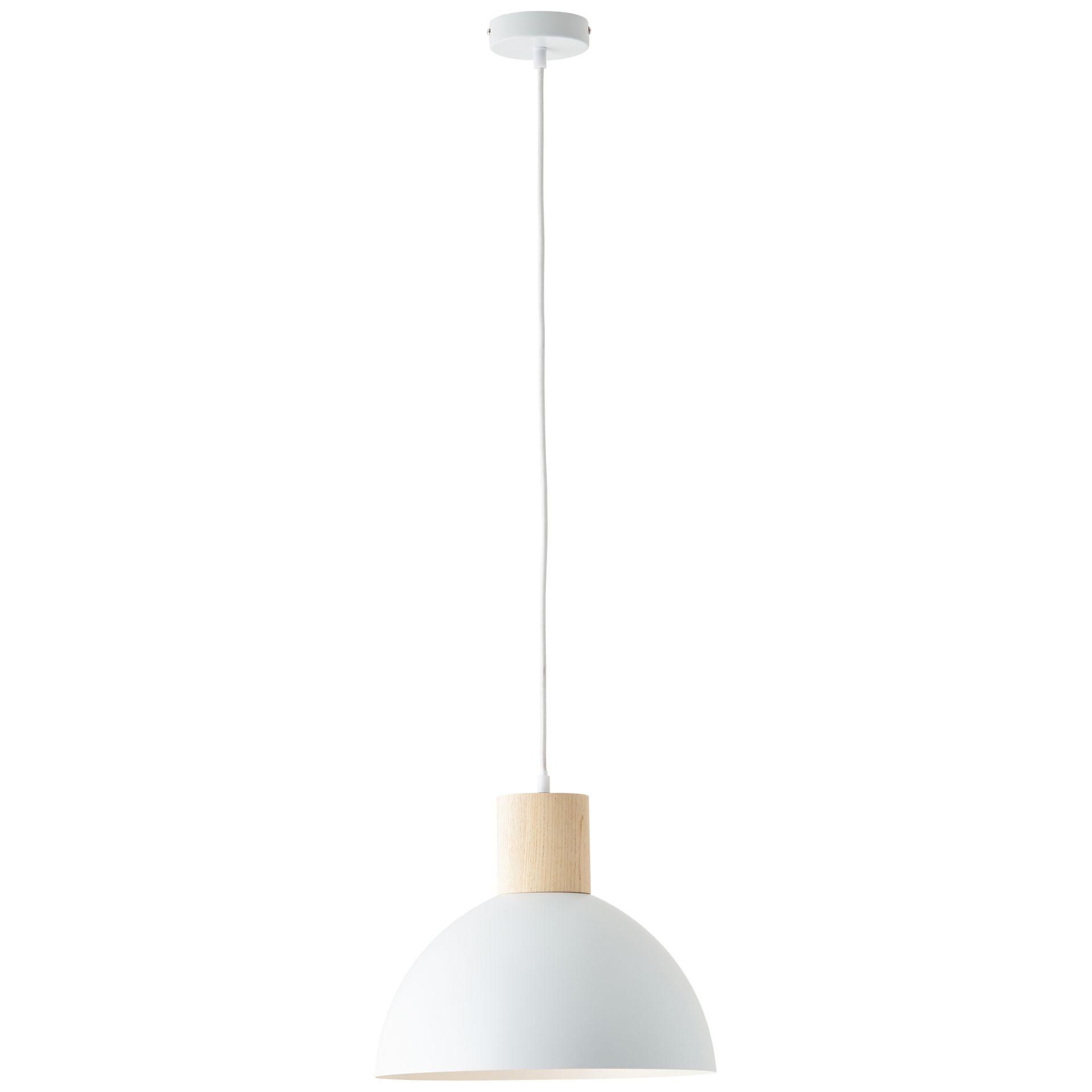 Pendelleuchte Emil, beige, 120 x 34 cm, Holz Pendel-lampe, dimmbar