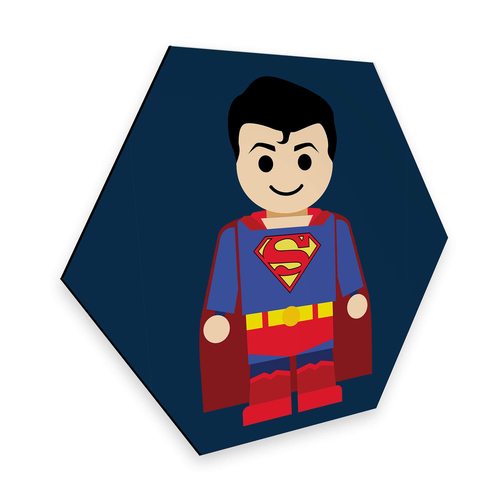 Hexagon - Alu-Dibond - Gomes - Superman legetøj