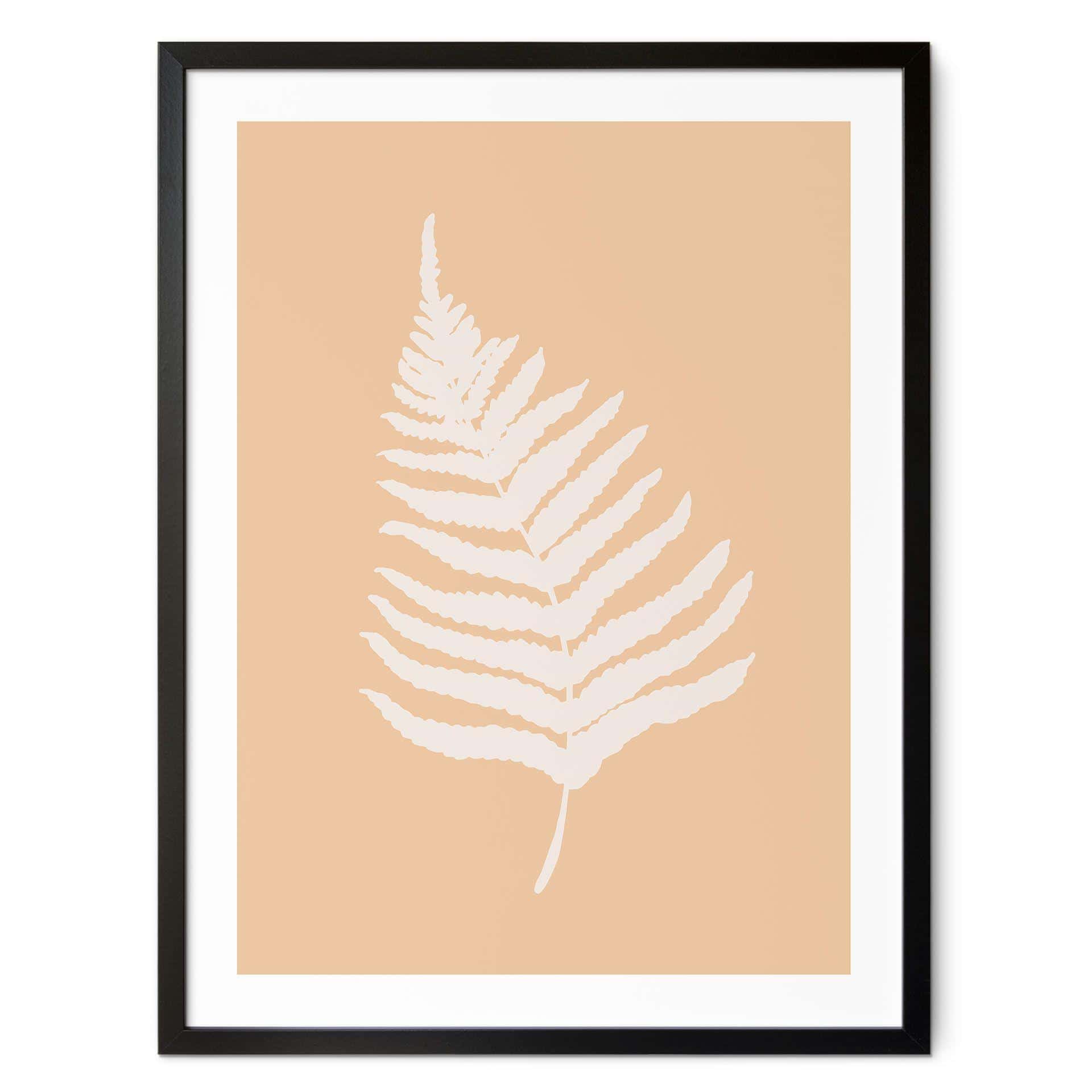 Póster silueta de hoja de helecho - 1X Estudio