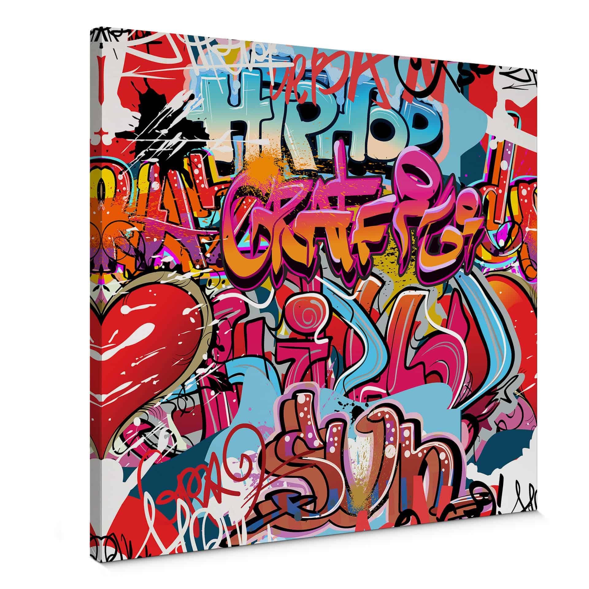 Lienzo Graffiti Hip Hop - cuadrado