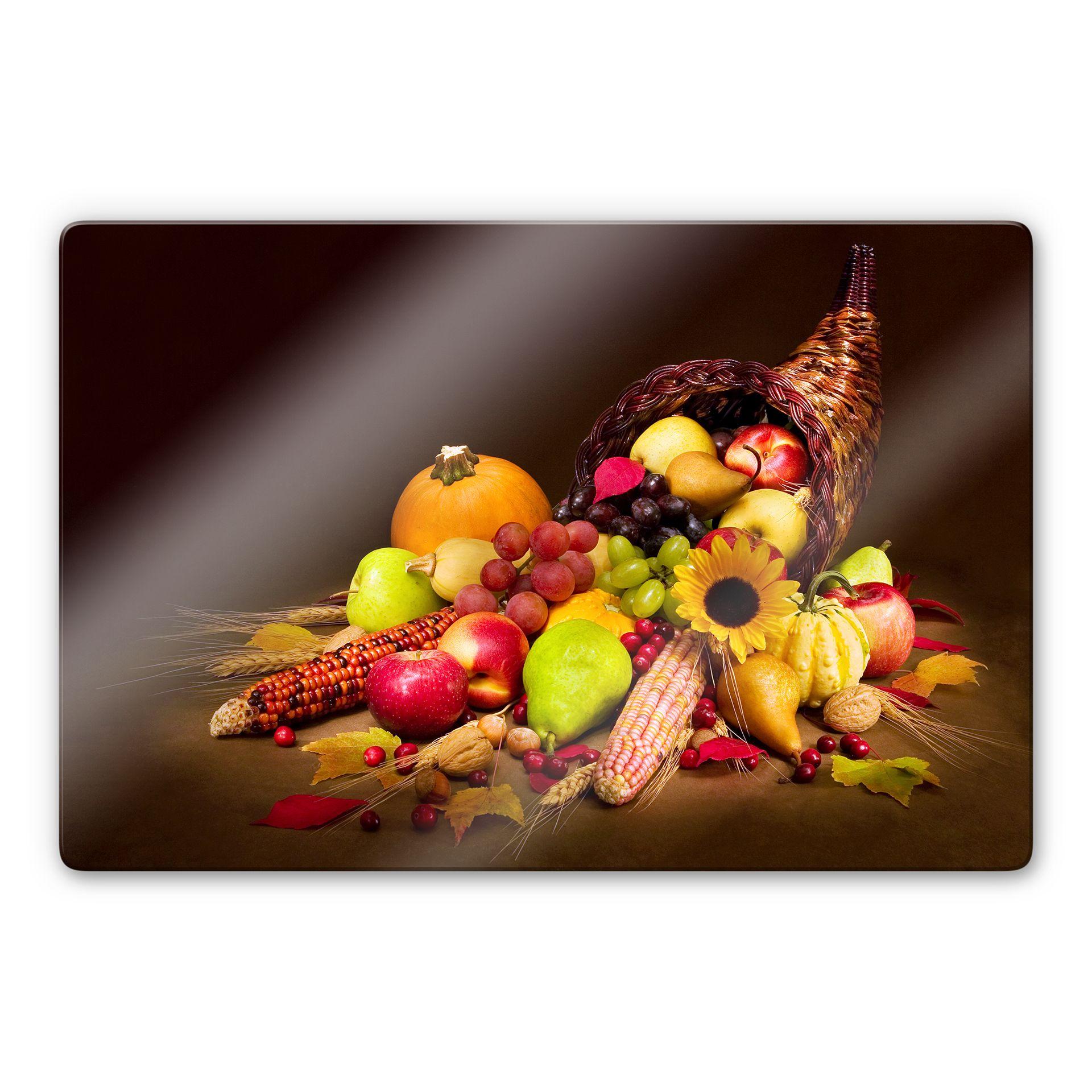 Tableau en verre - Automne dans une corne d'abondance
