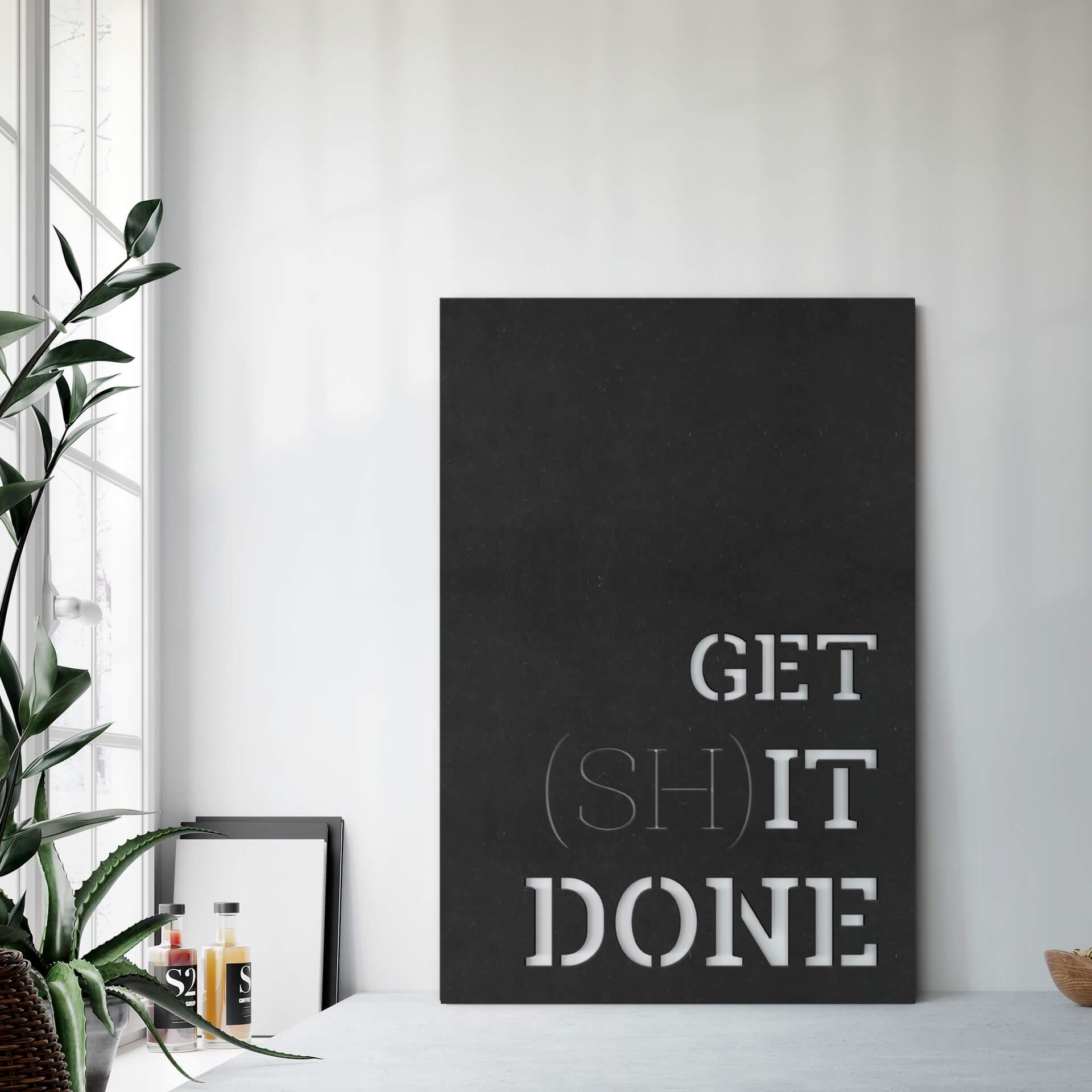 MDF - Decoración en madera Get shit done