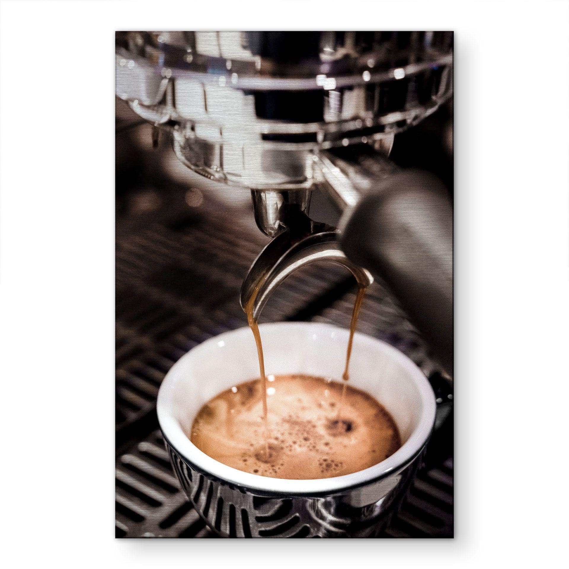 Alu-Dibond spazzolato con Effetto Oro, Argento e Rame - Barista Coffee - Pictufy Studio