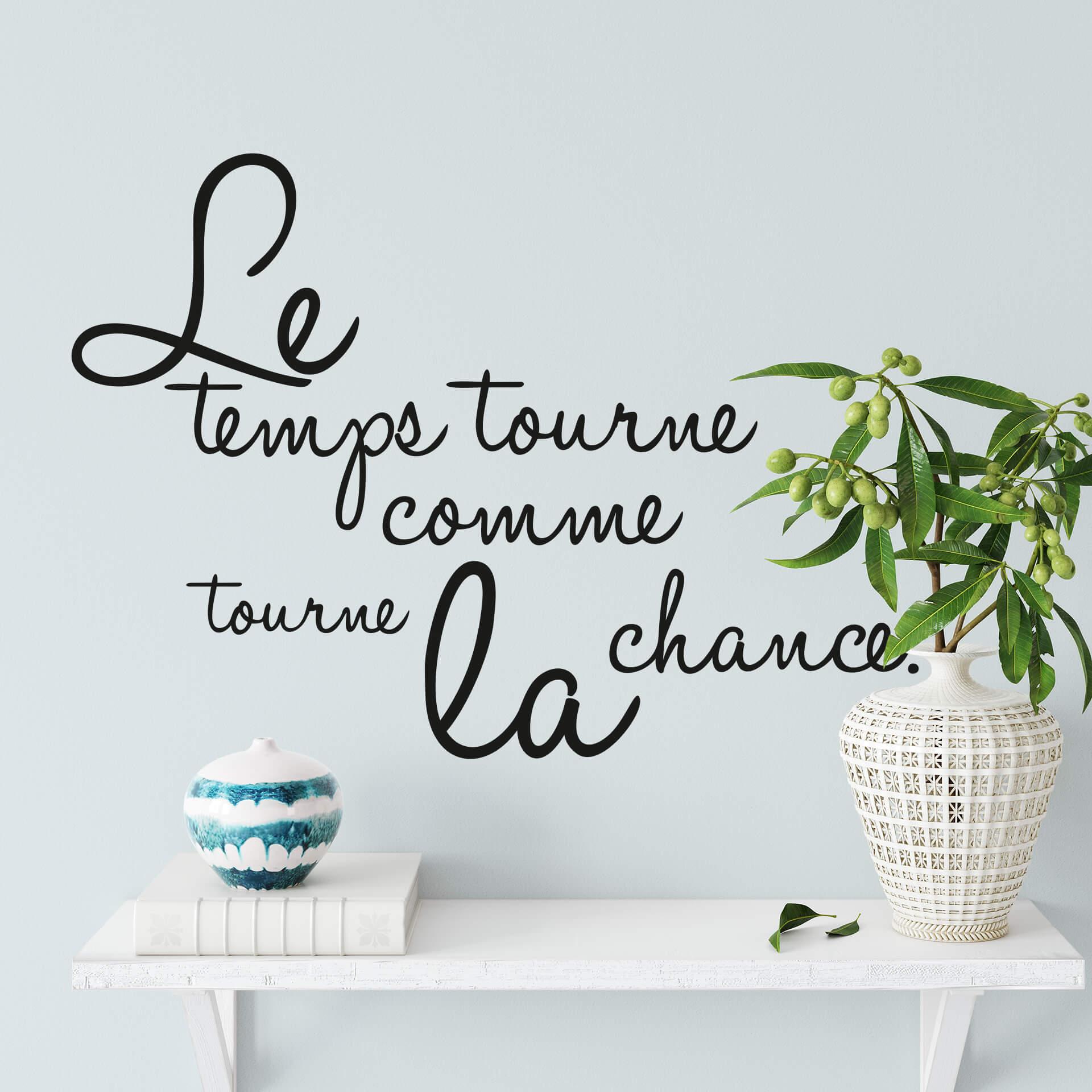 Sticker mural Le temps tourne comme tourne la chance