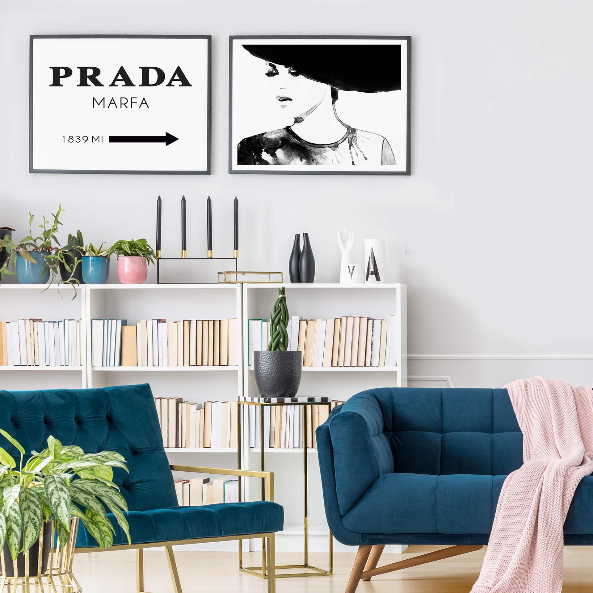 Plakatsæt med billedramme - Fashion & Elegance (sæt af 2)