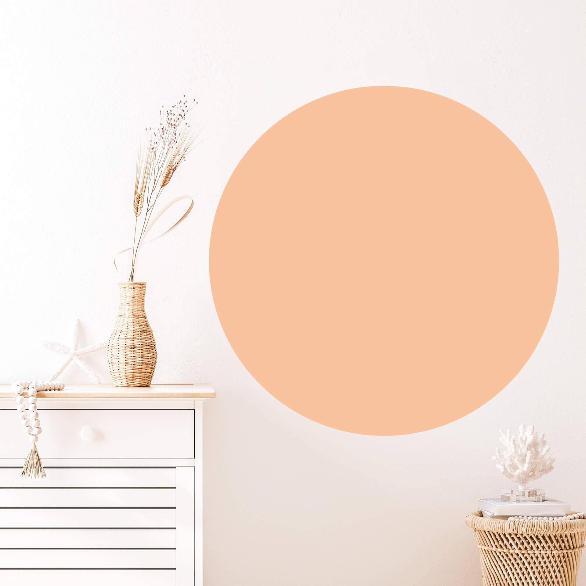 Wall Sticker Ferskenfarvet cirkel