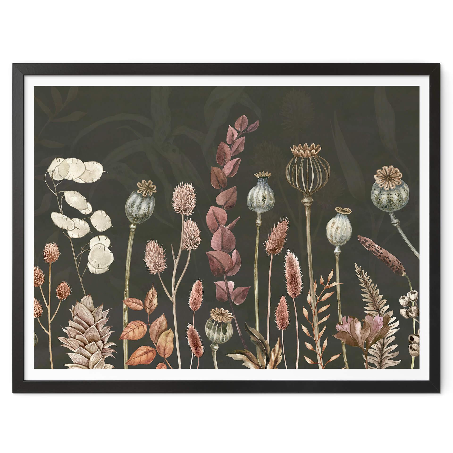 Póster Sir Edward - Flores secas Oliva