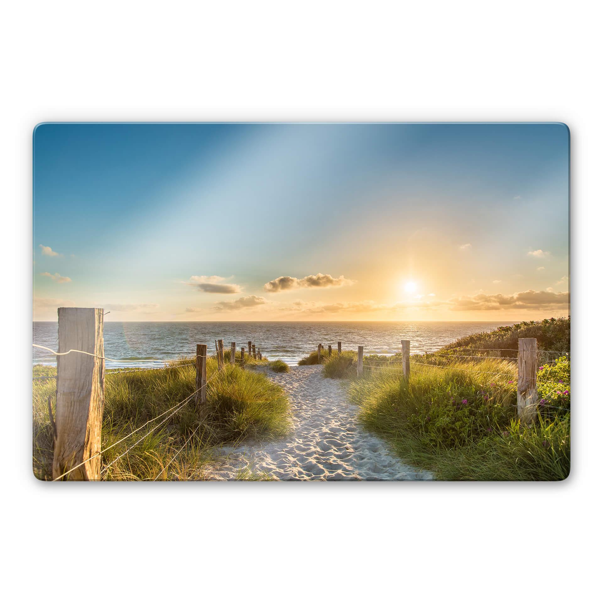 Glasschilderij Zonsondergang