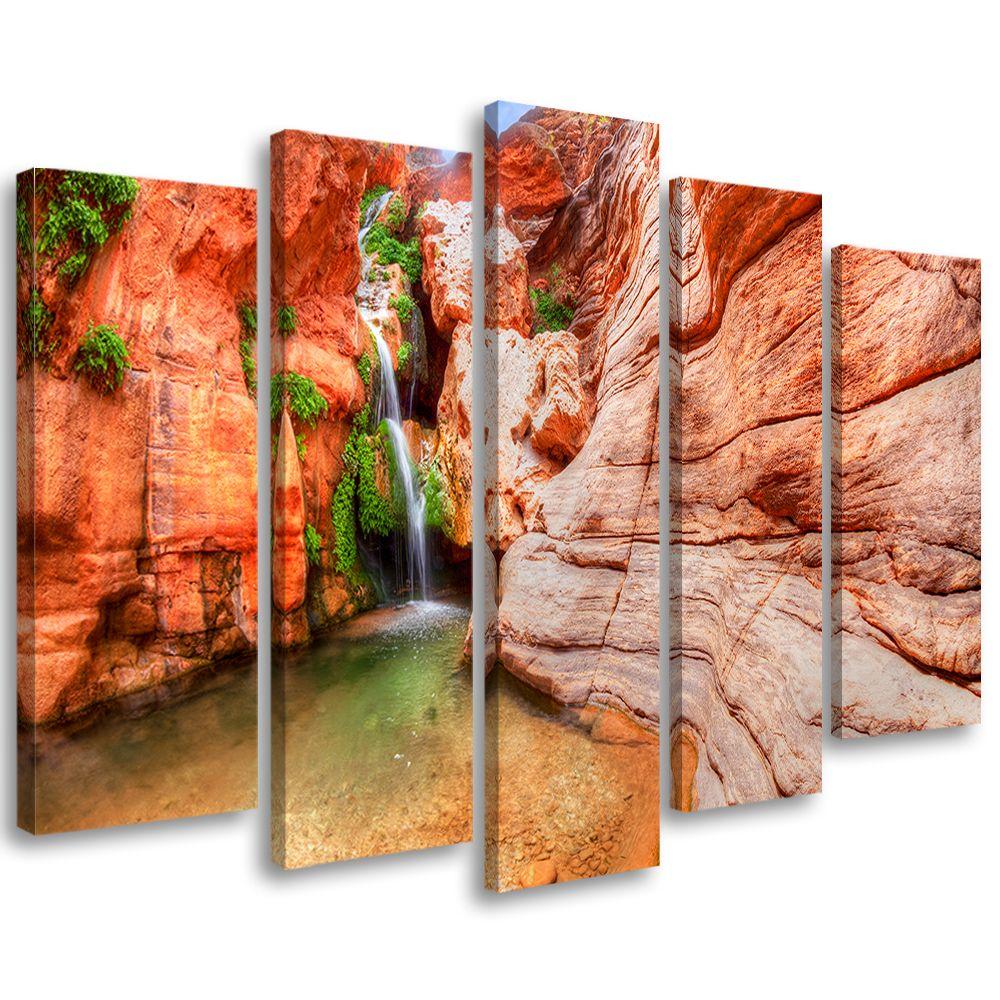 Lærredstryk 5 stykker, Grand Canyon landskab