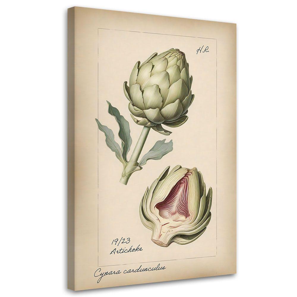 Canvasbillede, grøntsagshøst artiskok