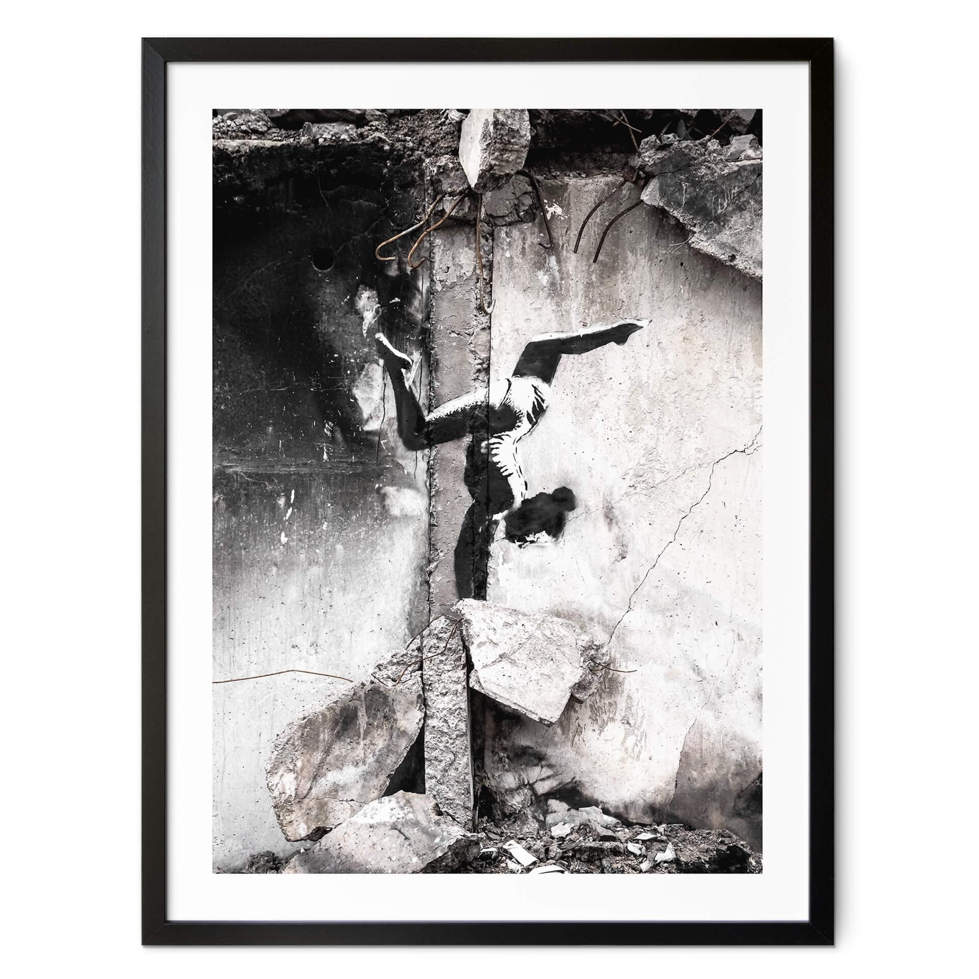 Poster Banksy - Handstand in Trümmern