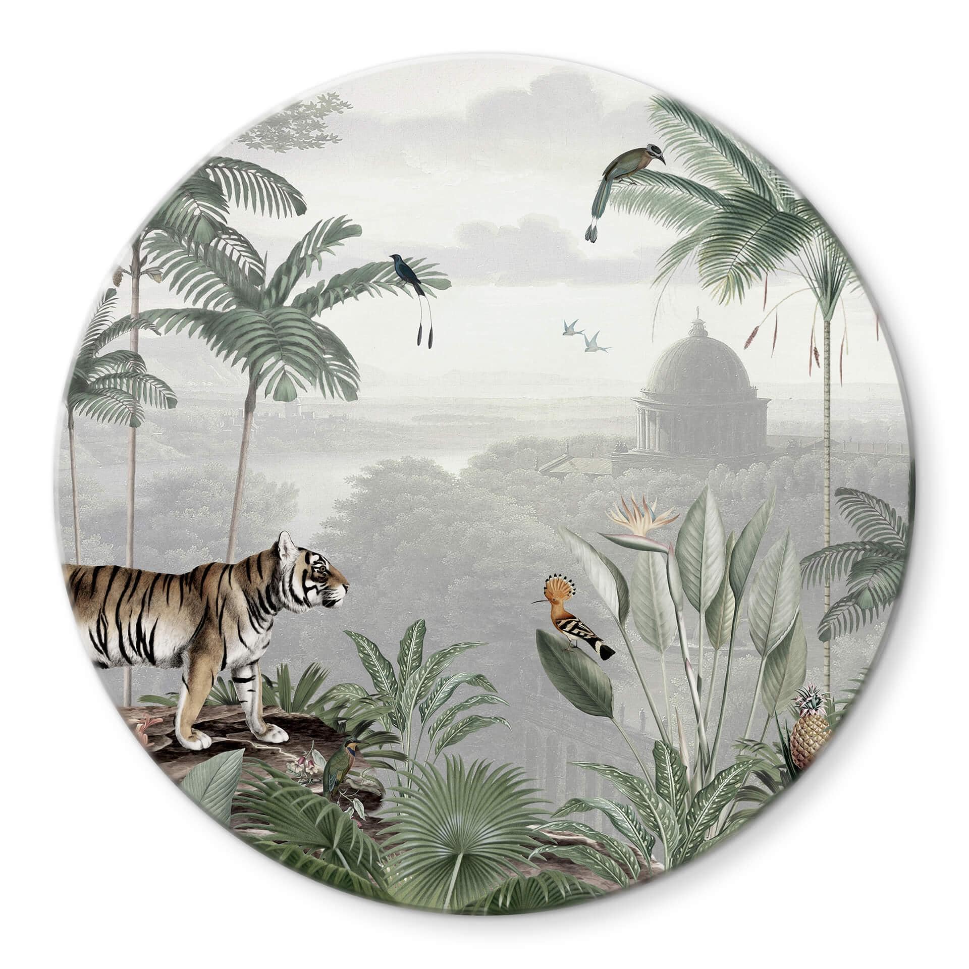 Tableau sur verre Sir Edward - Tigres sous les tropiques