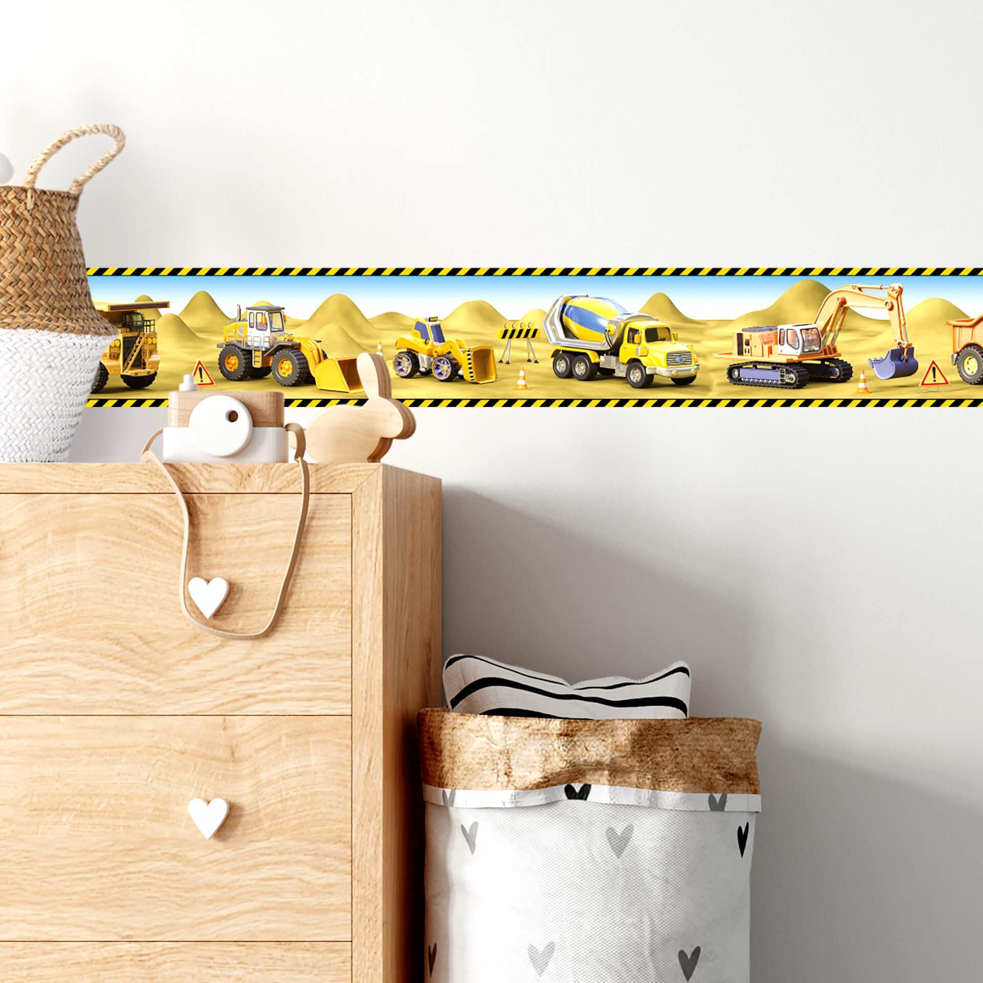 Wallsticker - Michel Agullo - Border - Entreprenørmaskiner