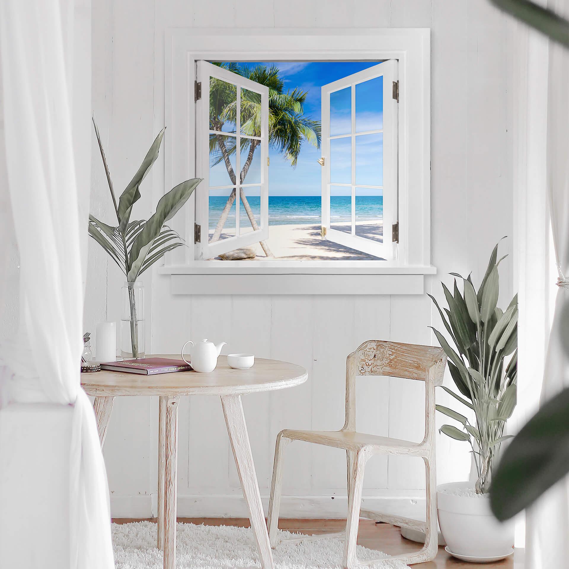 3D Wallsticker vindue firkantet - Atlanterhavet