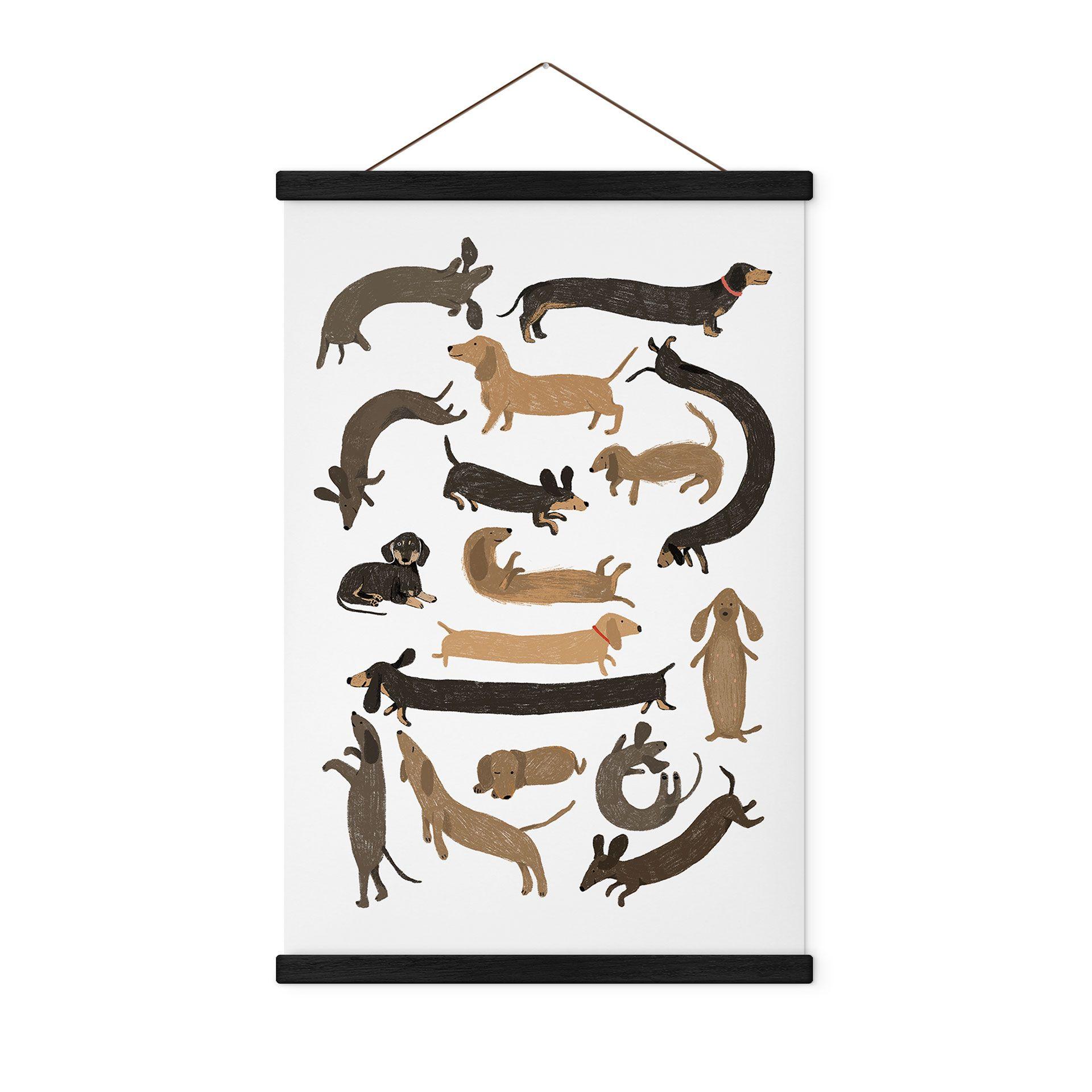 Tekstil plakat Legende gravhunde - Illustration af hund - Melin