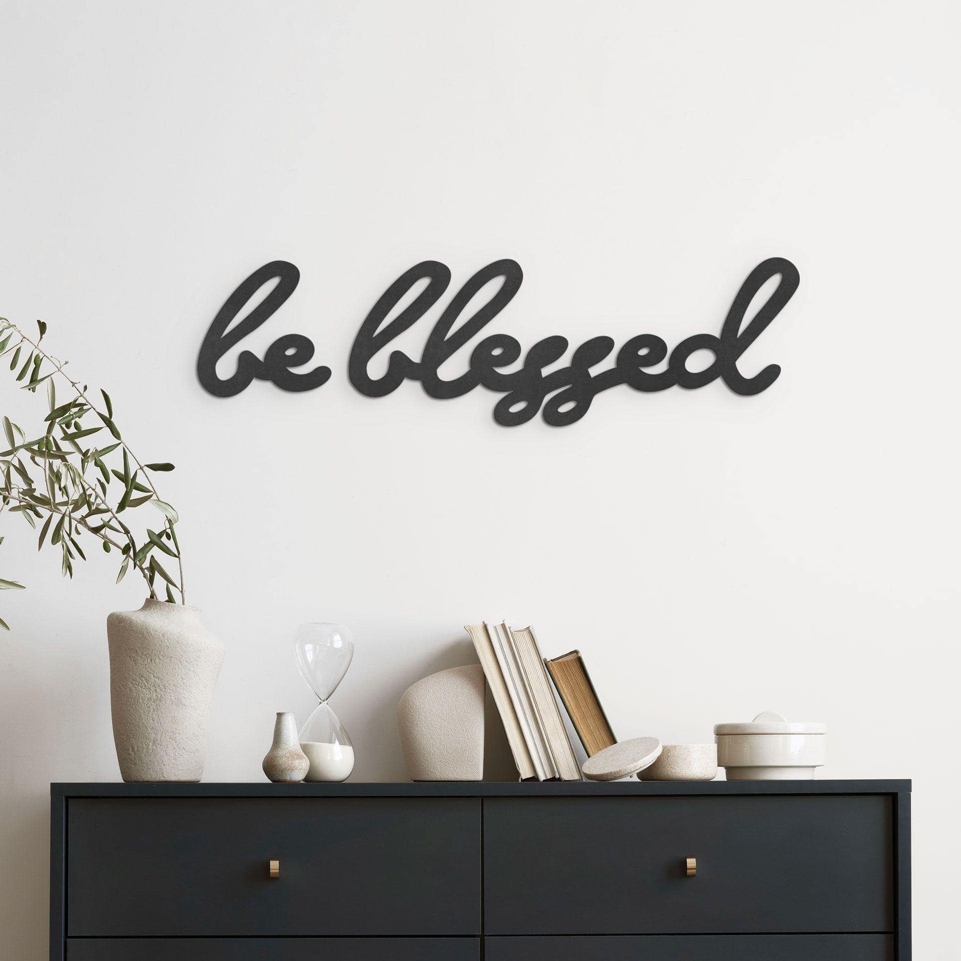 Decoración mural letras - Be blessed - MDF