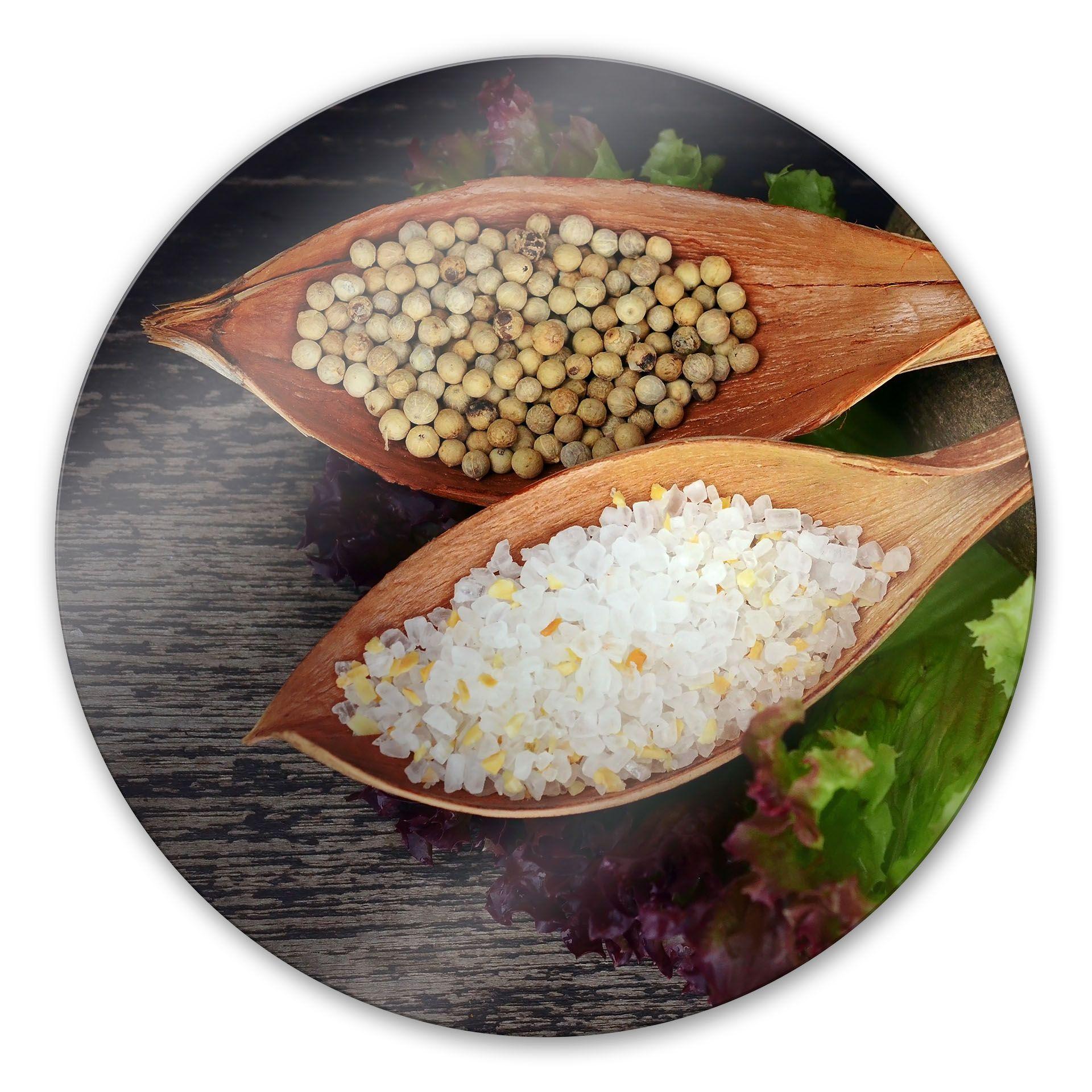 Glasschilderijen Zout en Peper - rond