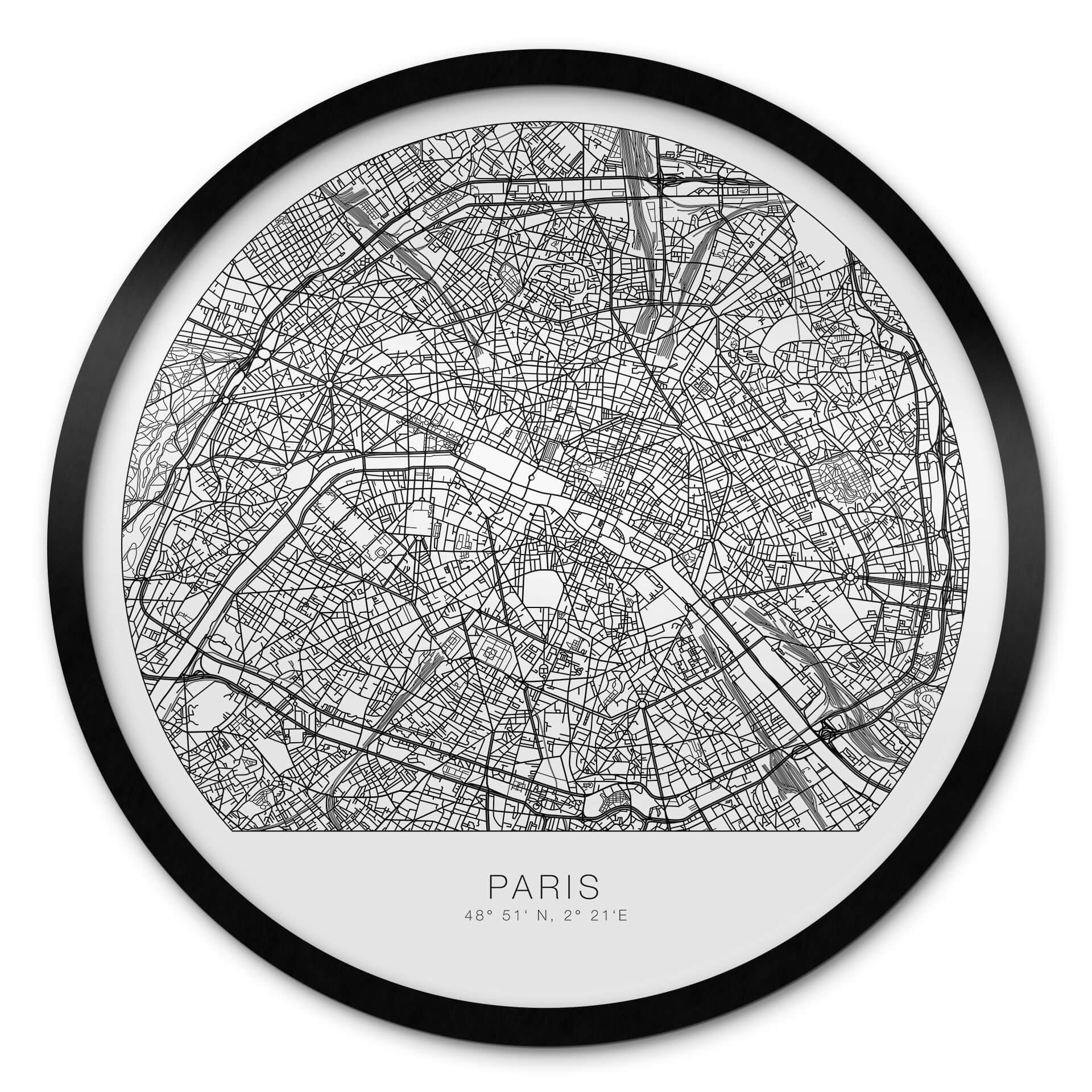 Plakat City Map of Paris