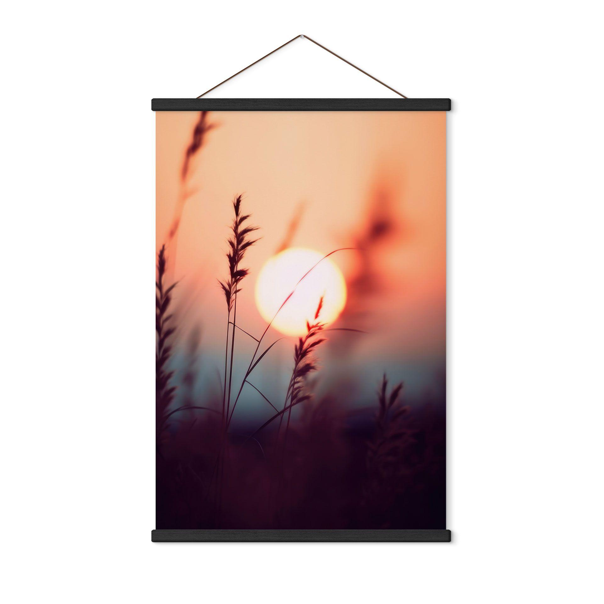 Póster de tela Hierbas a la luz del sol resplandeciente - Treechild