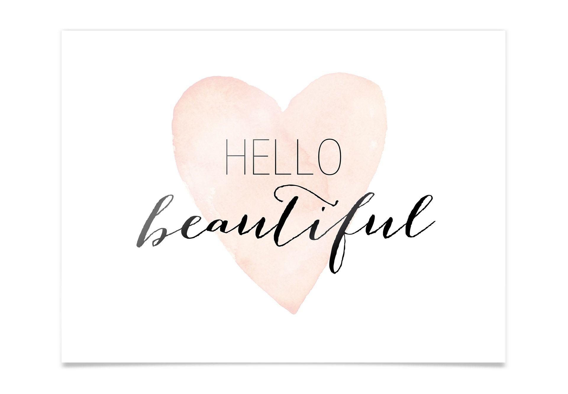 Plakat - Confetti & Cream - Hello Beautiful