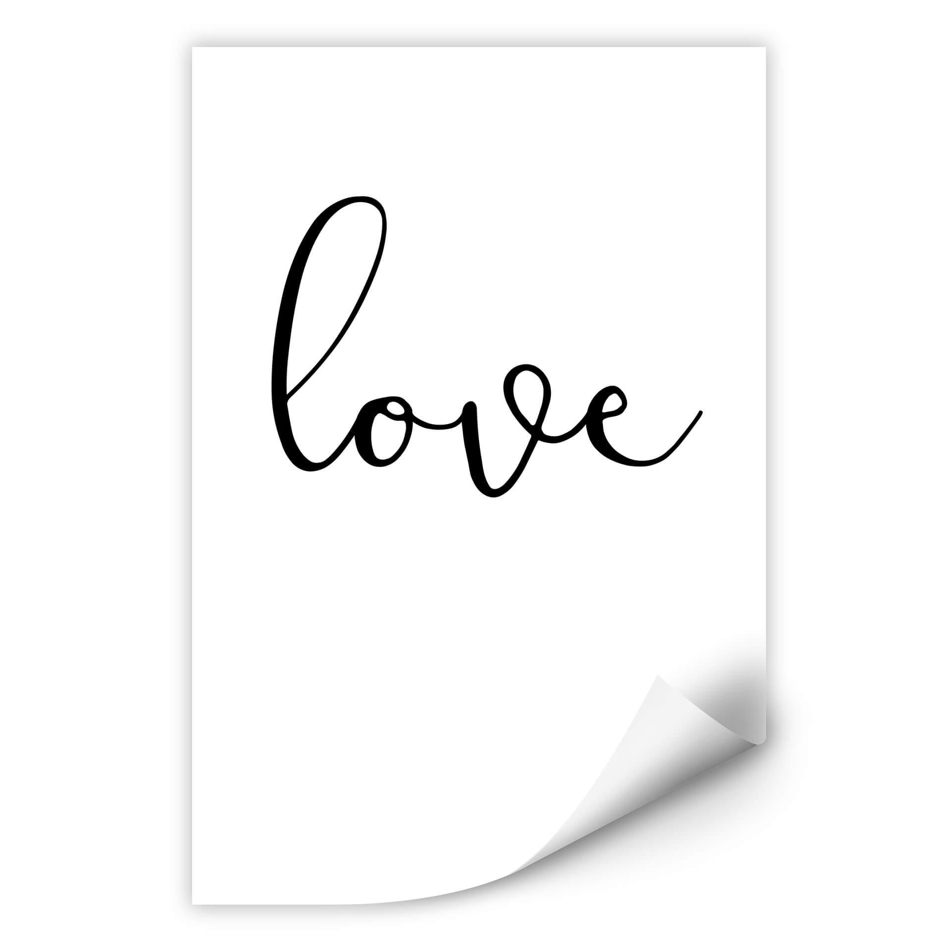 Zelfklevende Poster - Love