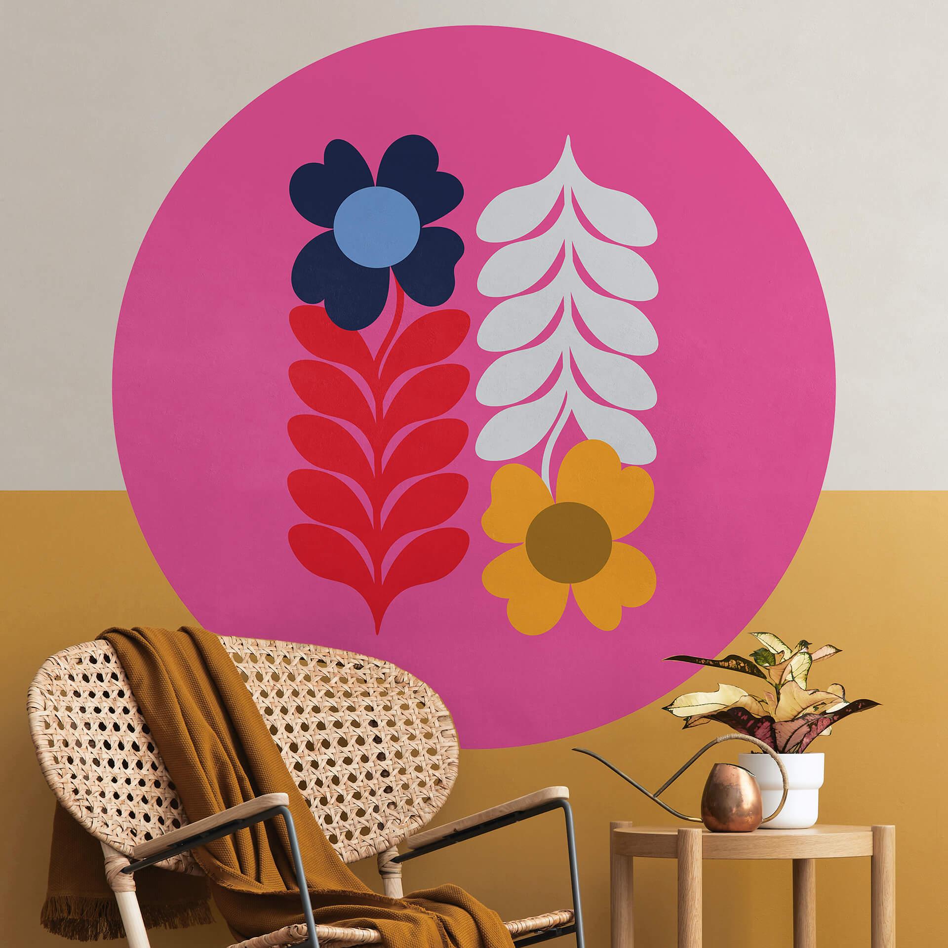 Wall Sticker Collett - Retro Flowers