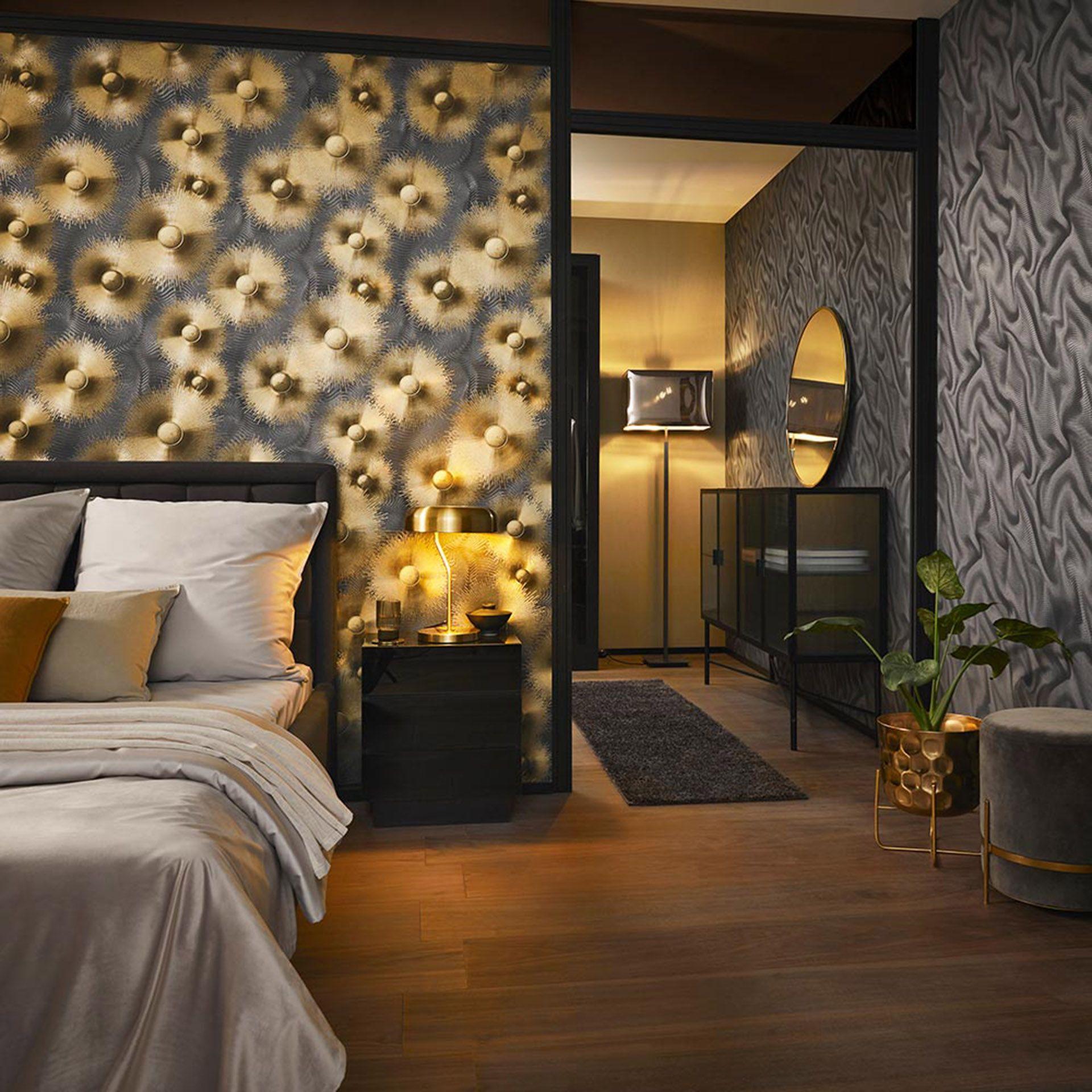 Elle Decoration Patroonbehang Zwart
