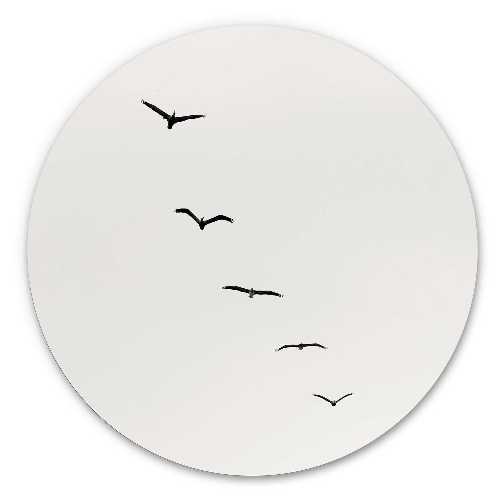 Tableau sur alu-Dibond rond Kubistika - haut dans le ciel