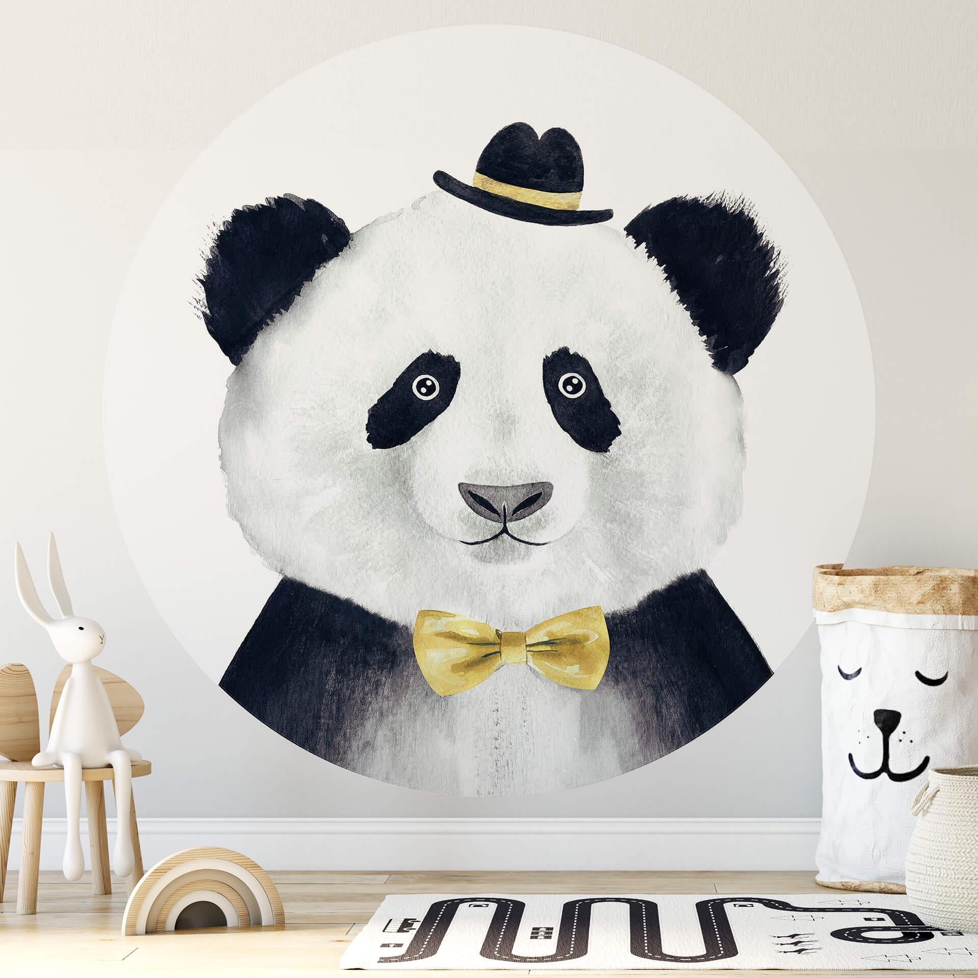 Fototapet - Rundt Cuddly Gentleman - vliesetapet/selvklæbende non-woven tapet