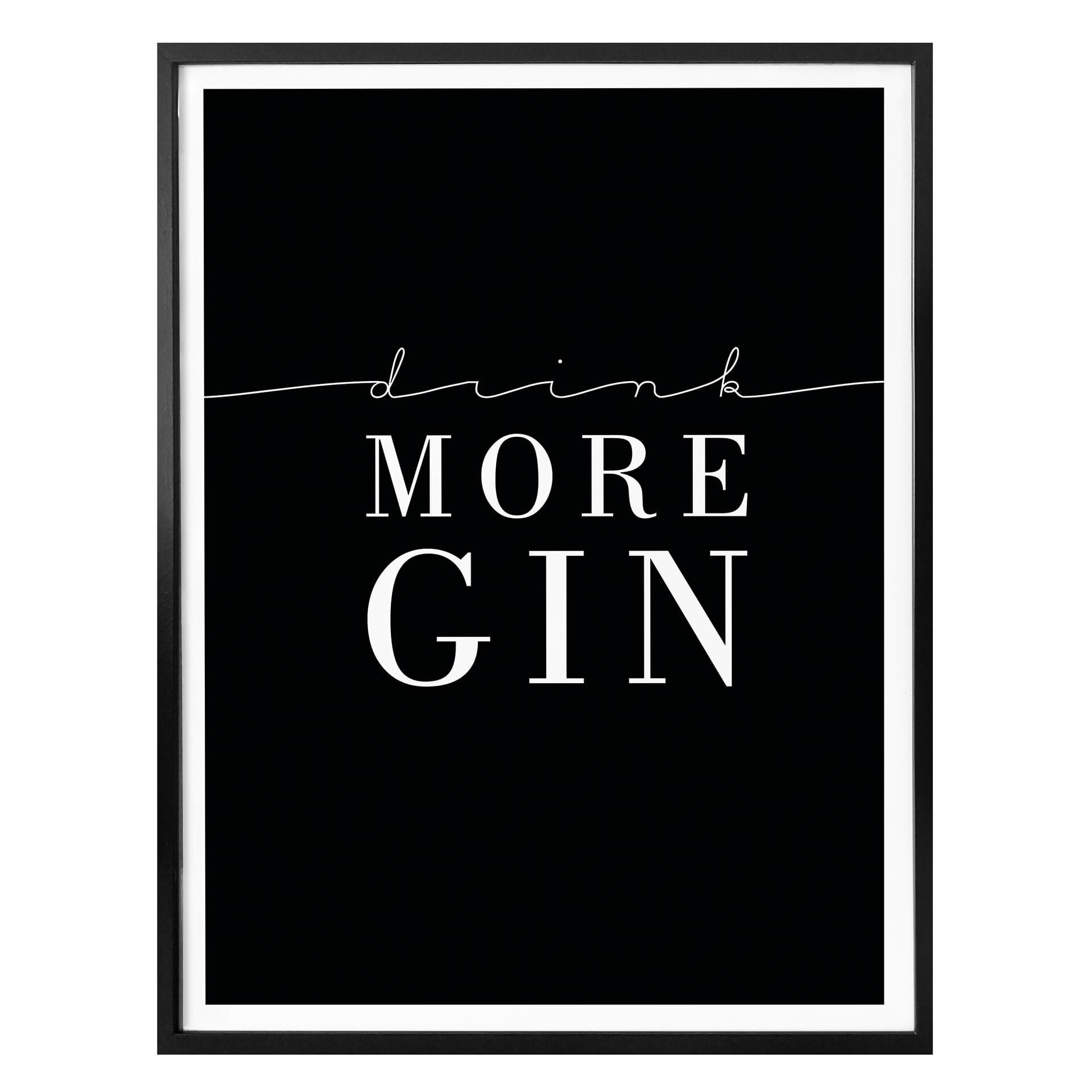 Póster Beber más ginebra