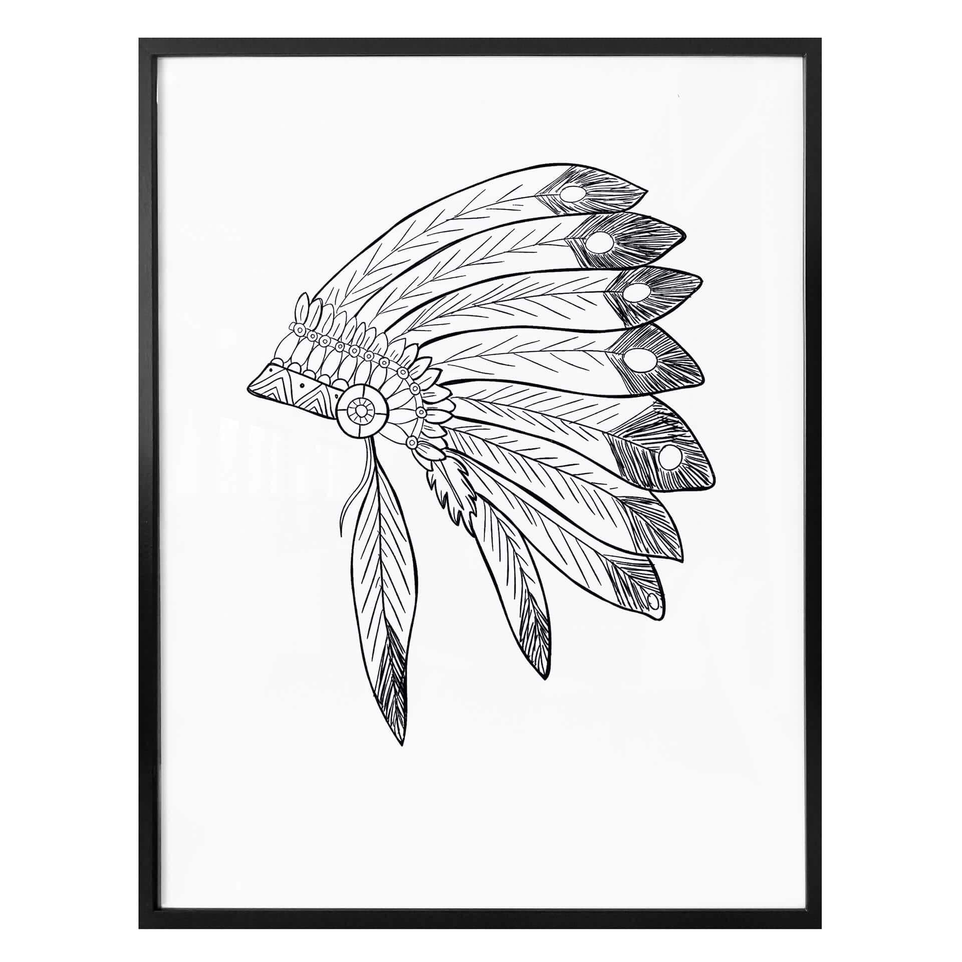 Poster Coiffe de guerrier