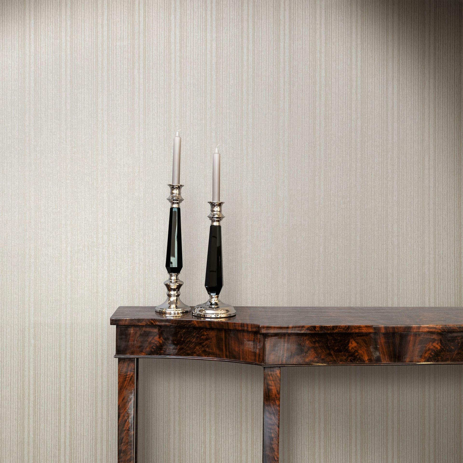 Non-woven tapet i beige striber og linjer tapet striber klassisk 