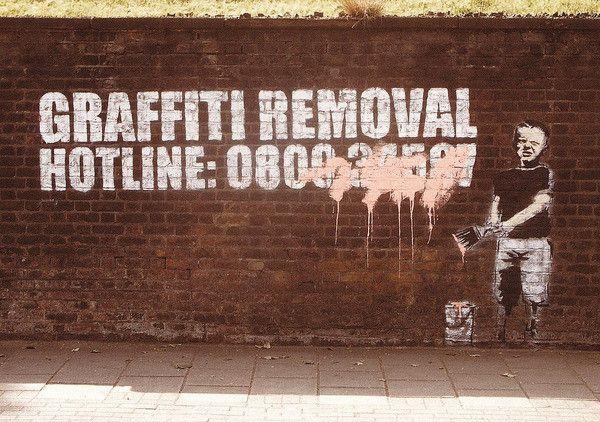 Plakat Banksy street art - Graffiti Removal Hotline, plakat (59 x 42 cm)