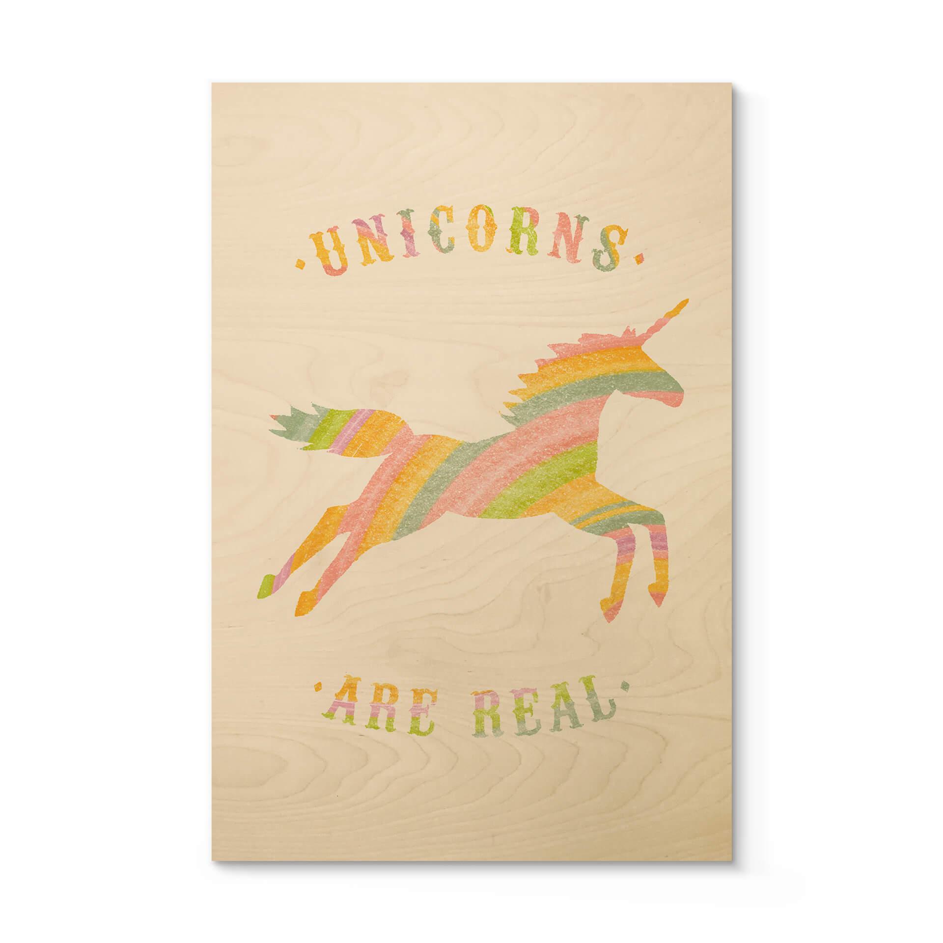 Cuadro de madera Bodart - Los unicornios son reales