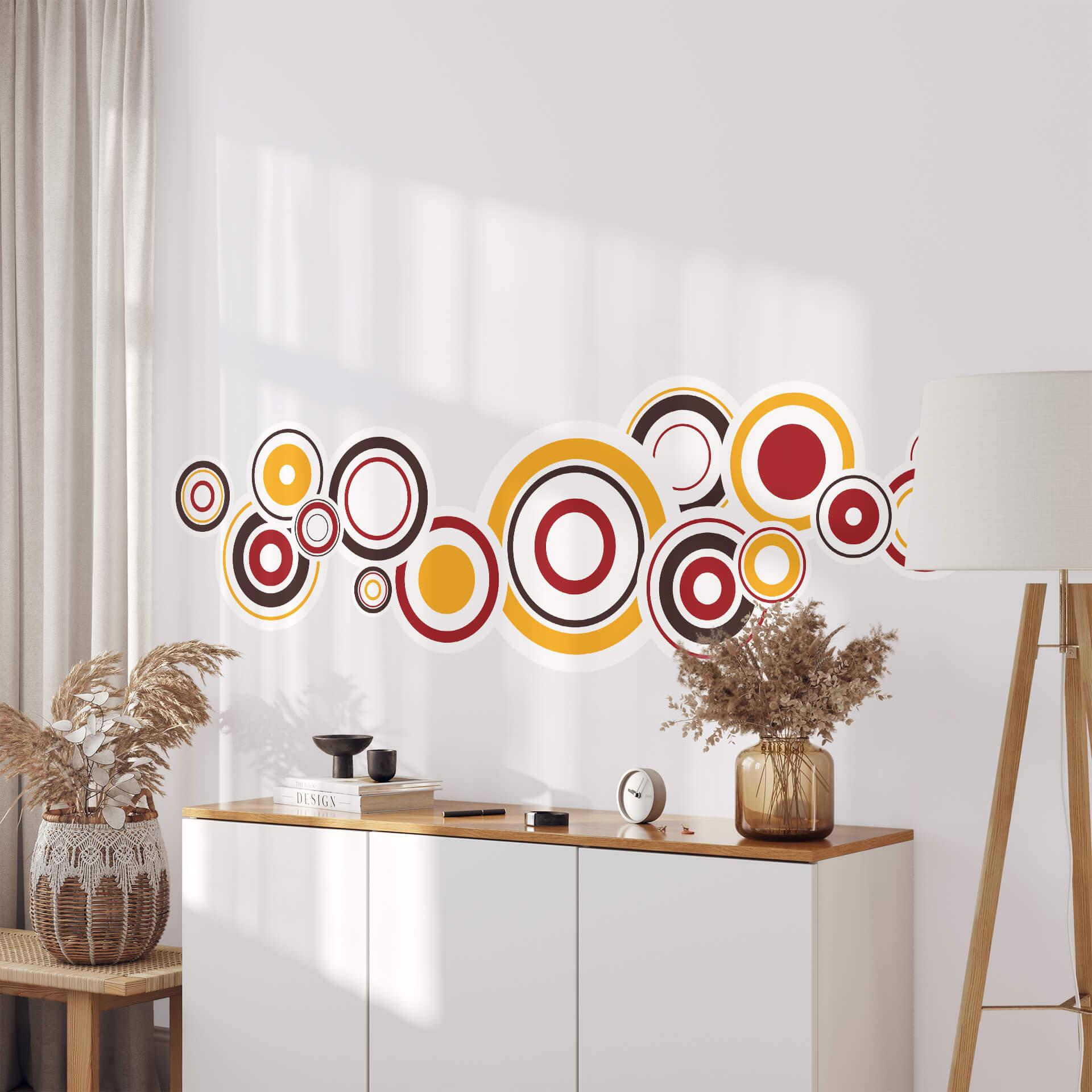 Wallsticker - Retro Bobler Orange
