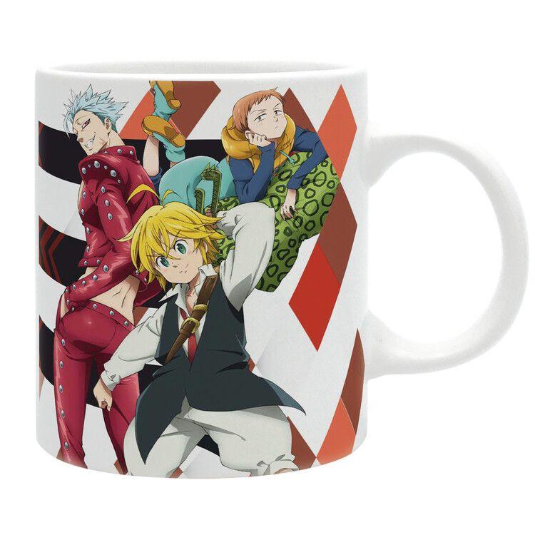 Krus, keramikkrus De syv dødssynder - Meliodas, Ban, King