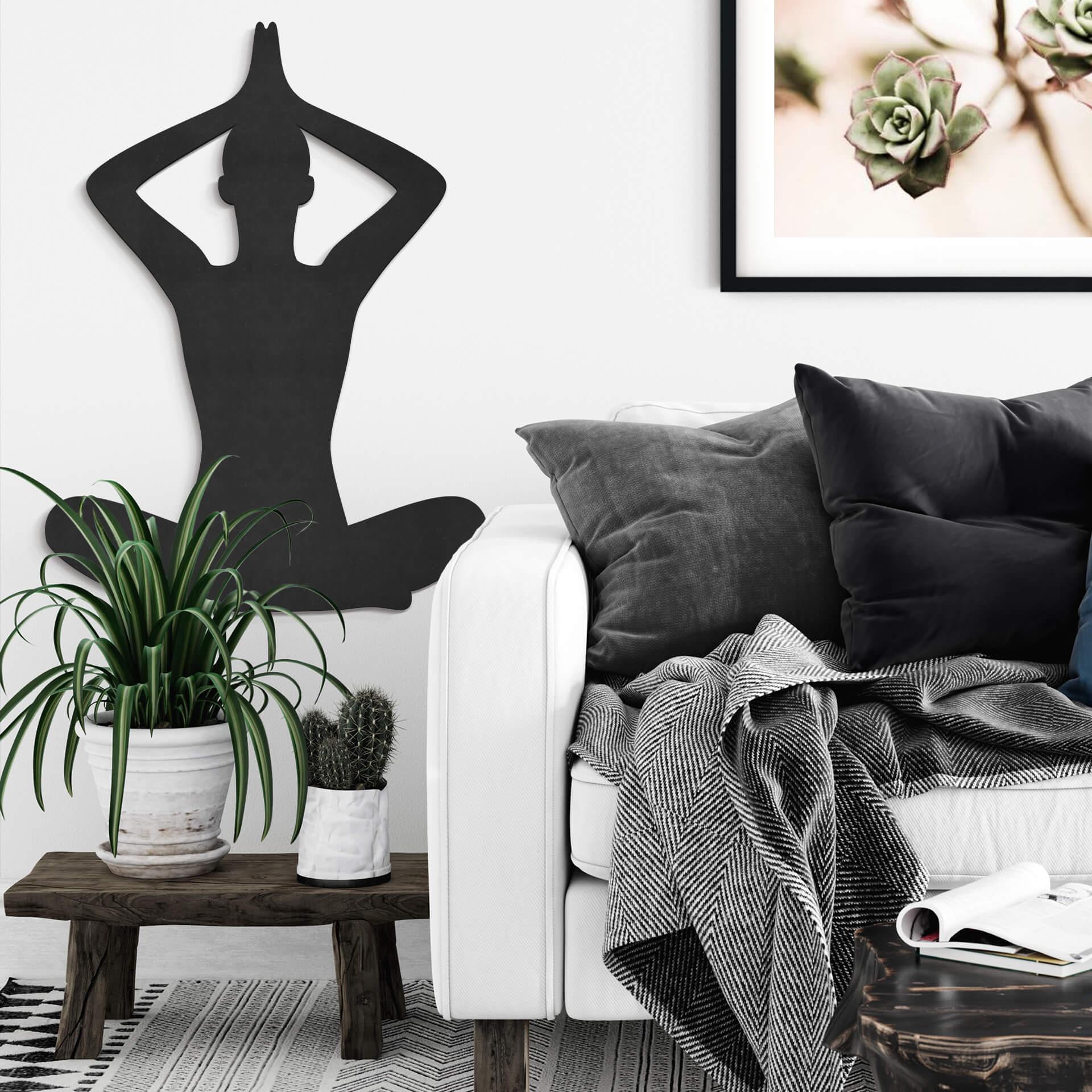 MDF - Decoración en madera - postura de yoga sentado 02