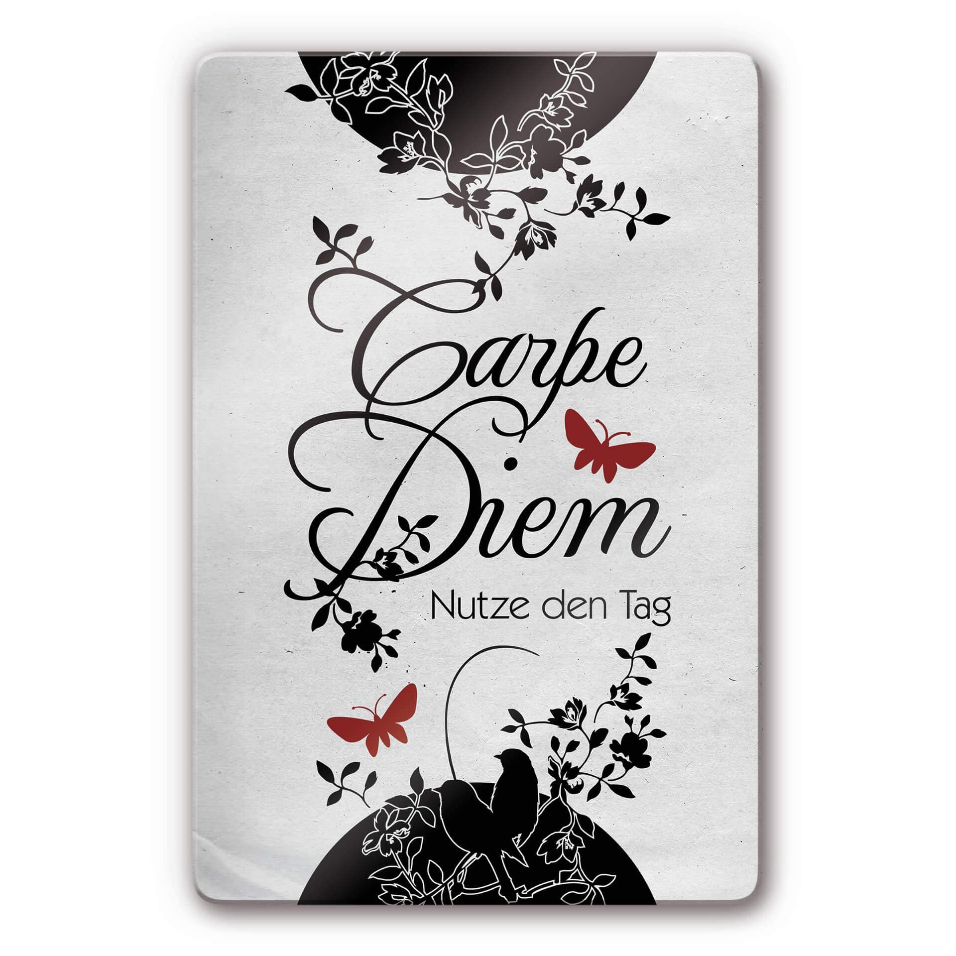 Tableau en verre - Carpe Diem