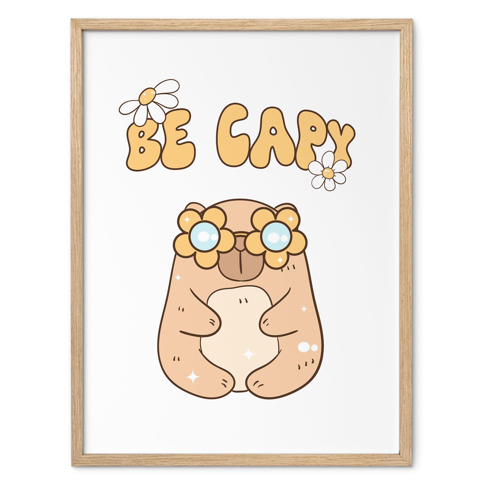 Plakat Retro Capybara - Be Capy