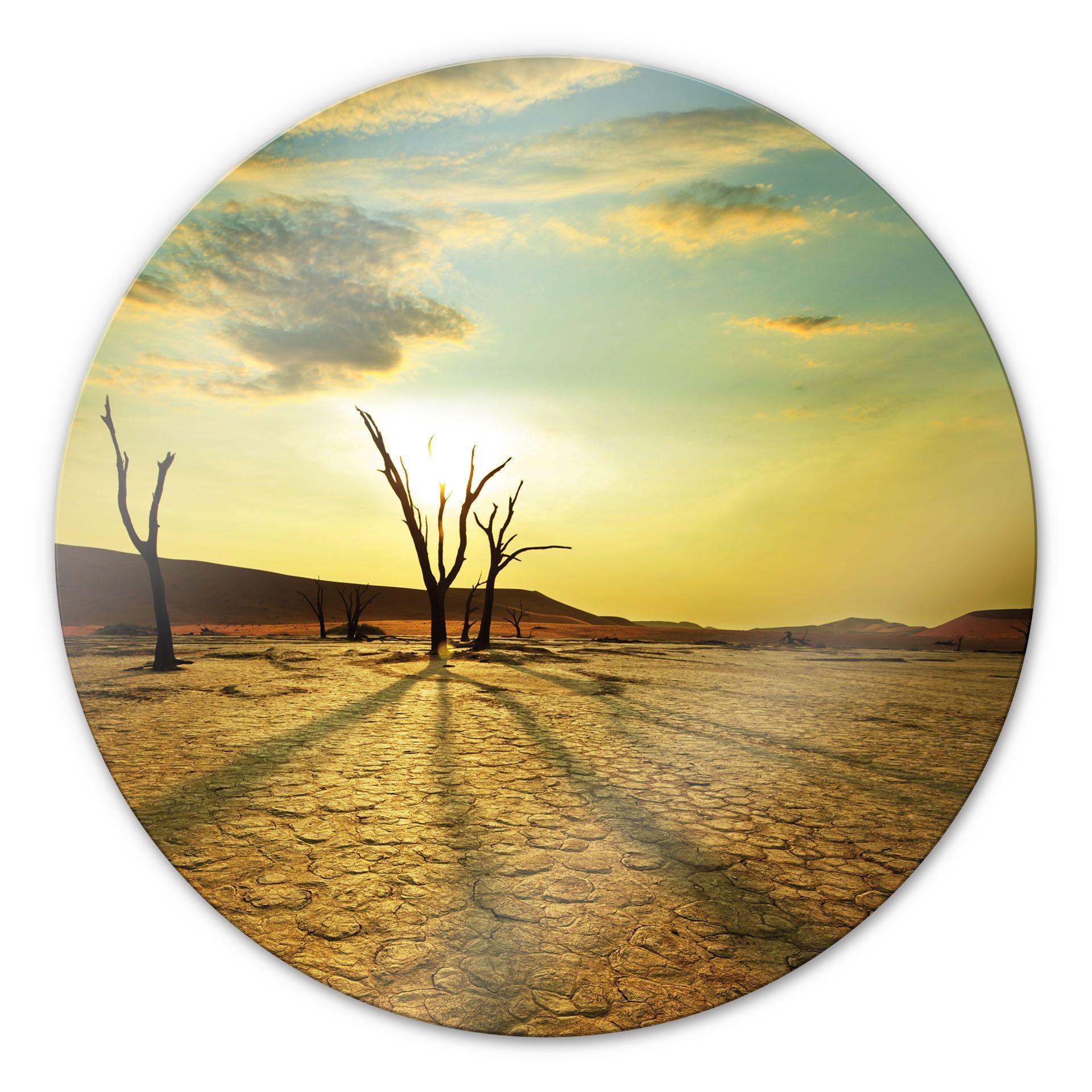 Tableau en verre - Vallée du désert - Rond