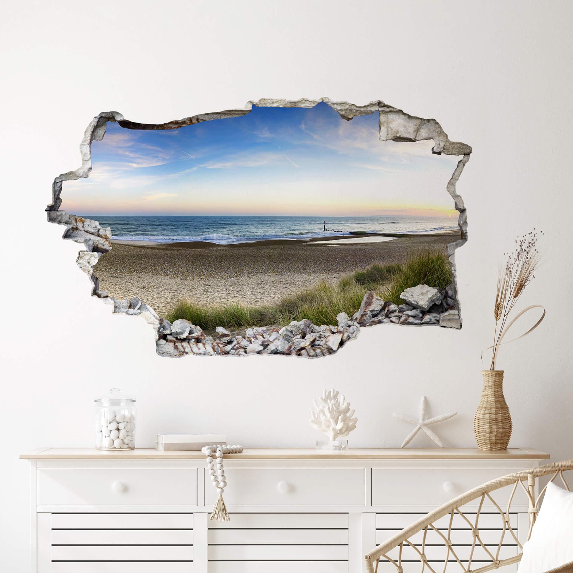 3D Wallsticker strand panorama