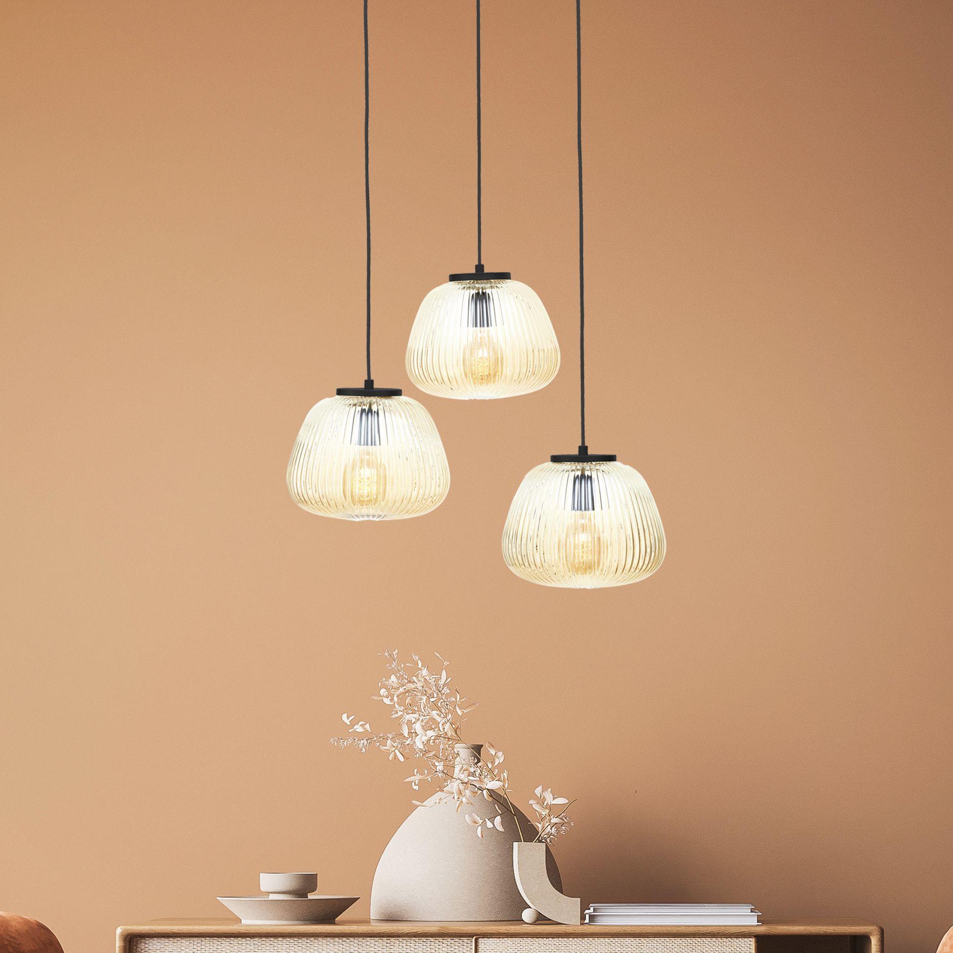 Pendelleuchte Junis, braun, 176 x 40 cm, Metall Pendelleuchte