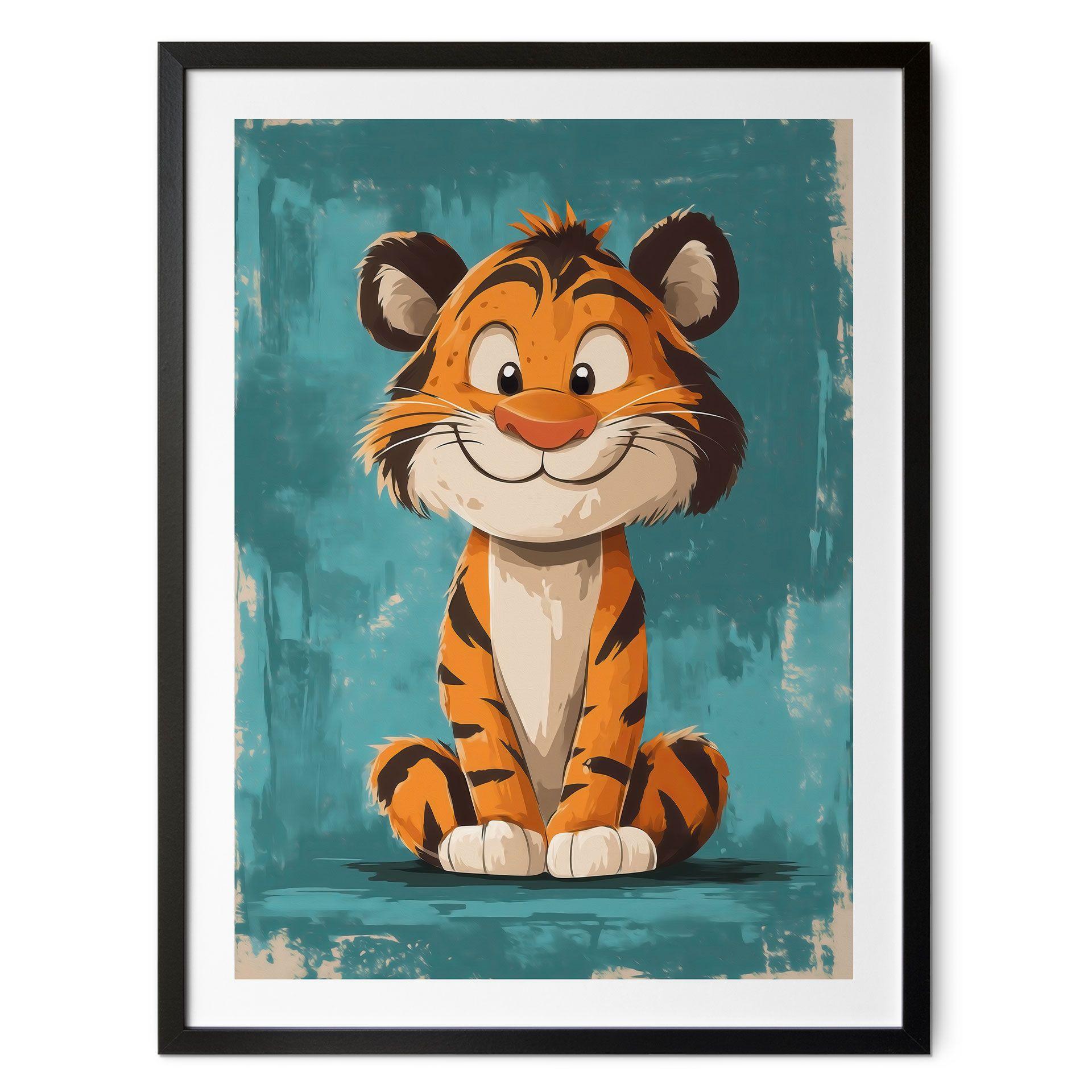 Póster para niños - Cachorro de tigre feliz - Magnusson