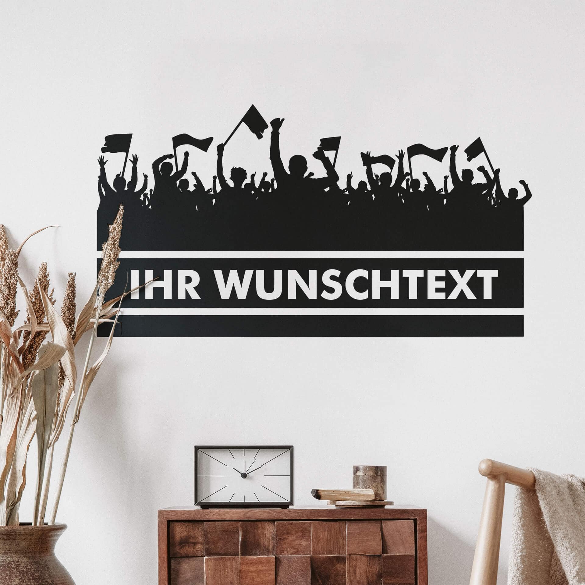 Sticker mural - Texte de votre choix + fans