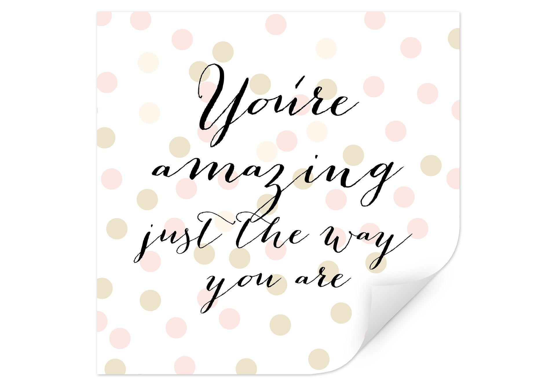 Zelfklevende Poster  Confetti & Cream - You are amazing