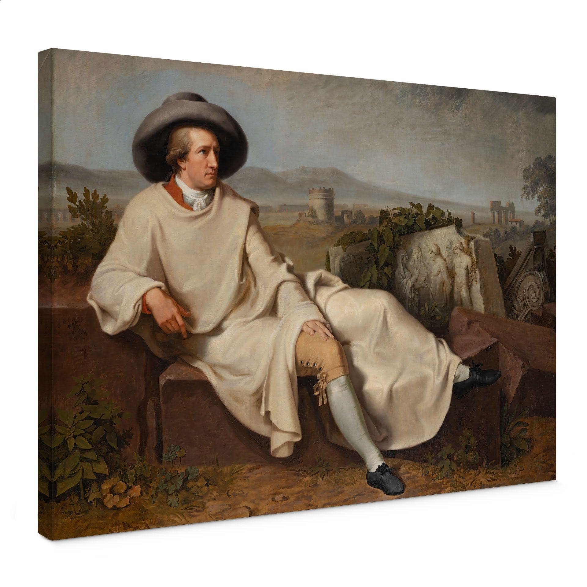 Lienzo Tischbein - Goethe en la campiña romana