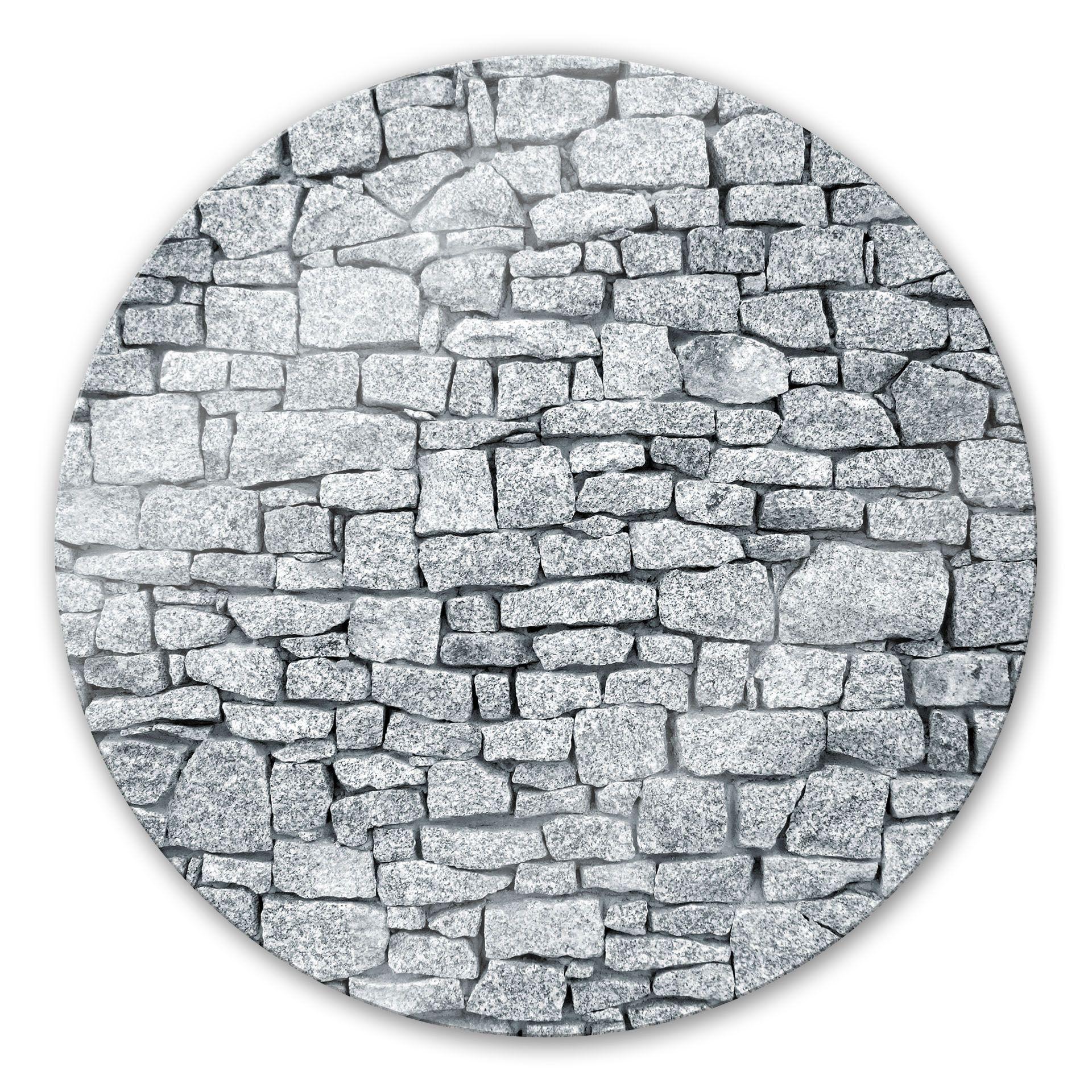Glasbillede - Granit Væg - Rund