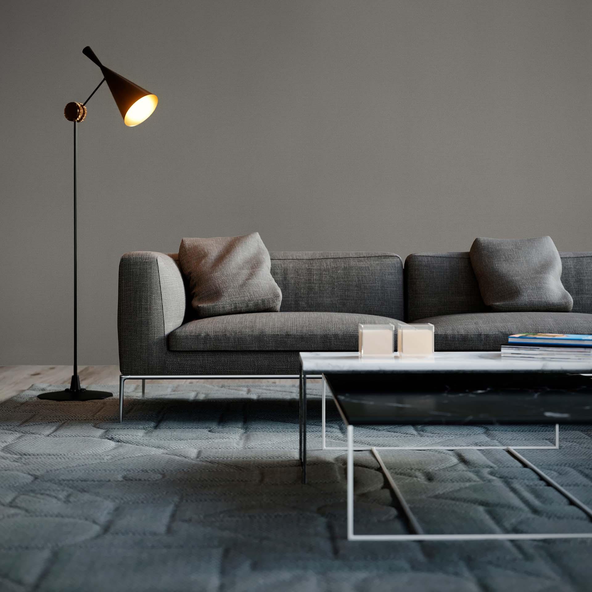 Papel pintado tejido-no tejido salón gris - papel pintado diseño tela moderno