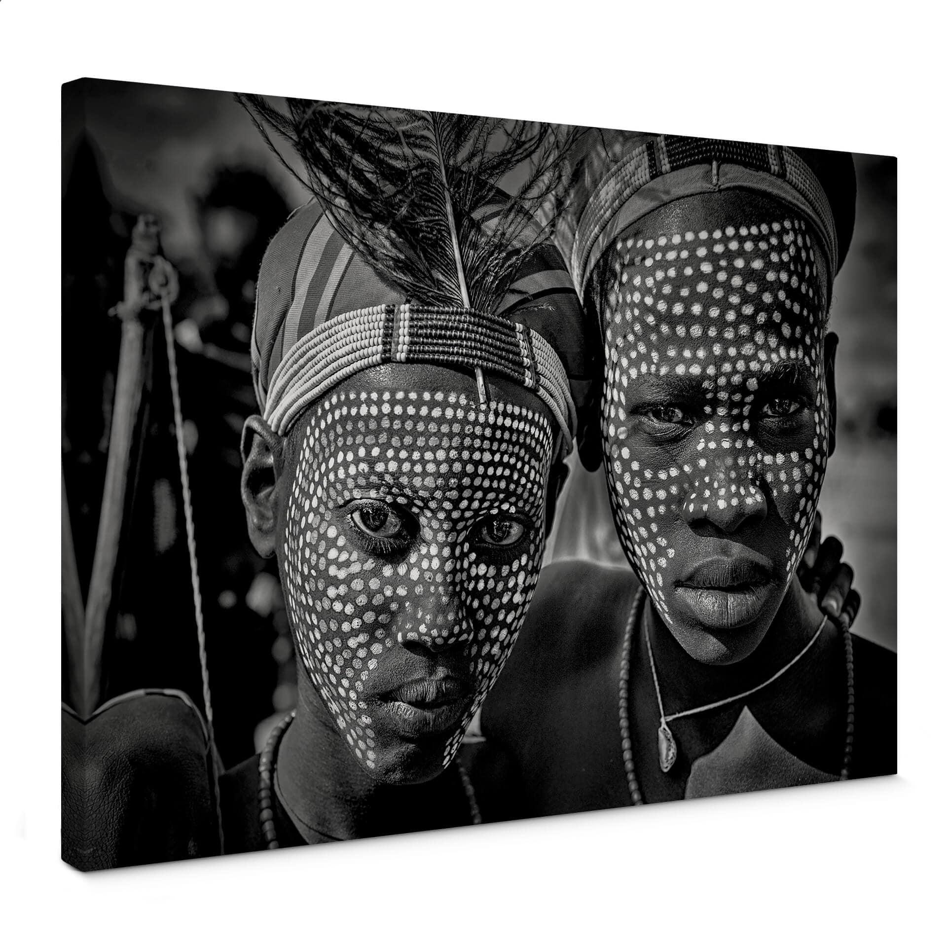 Canvasbillede - Kuesta - Portrait of Abore tribe